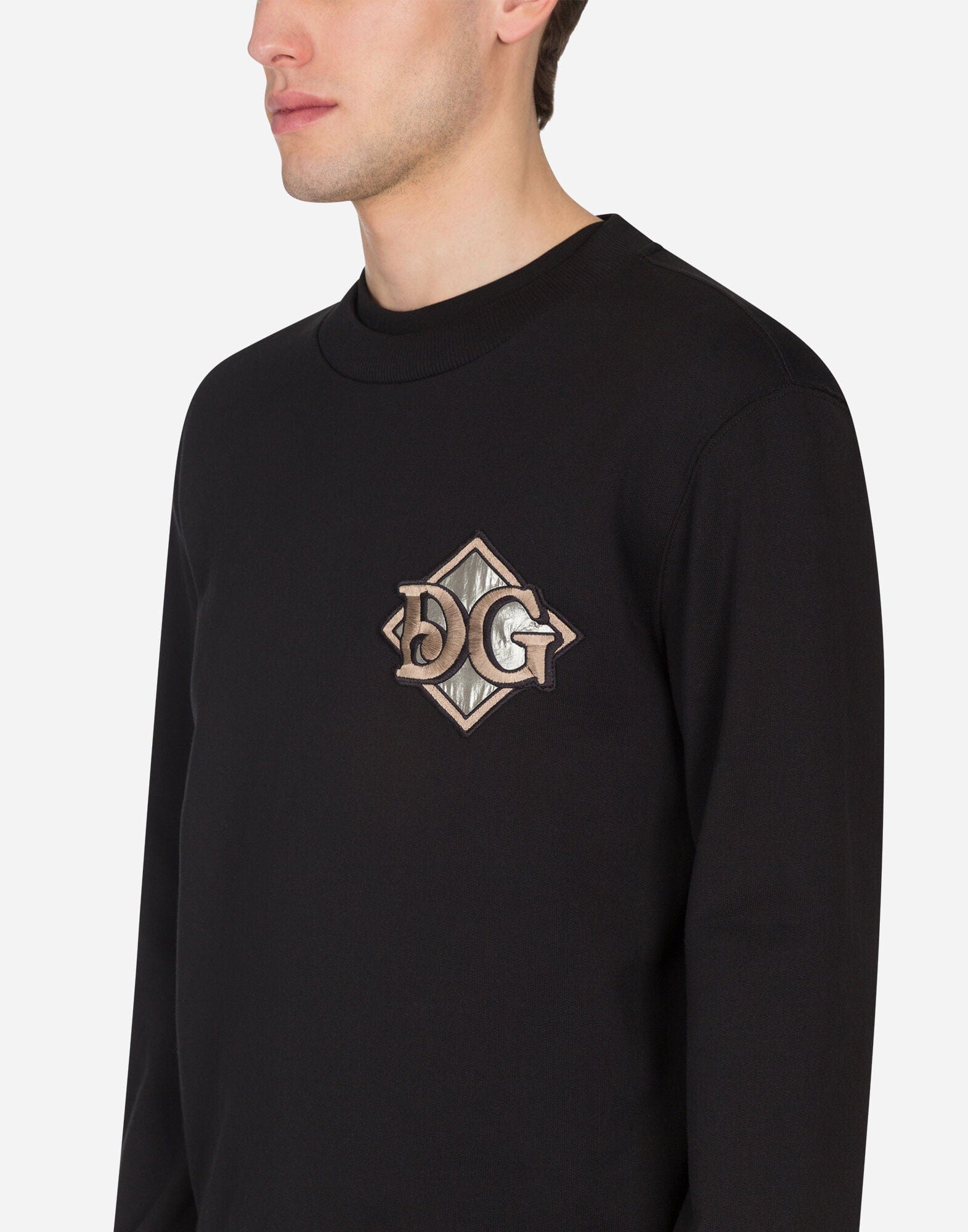 Dolce & Gabbana Round-Neck DG Patch Sweatshirt