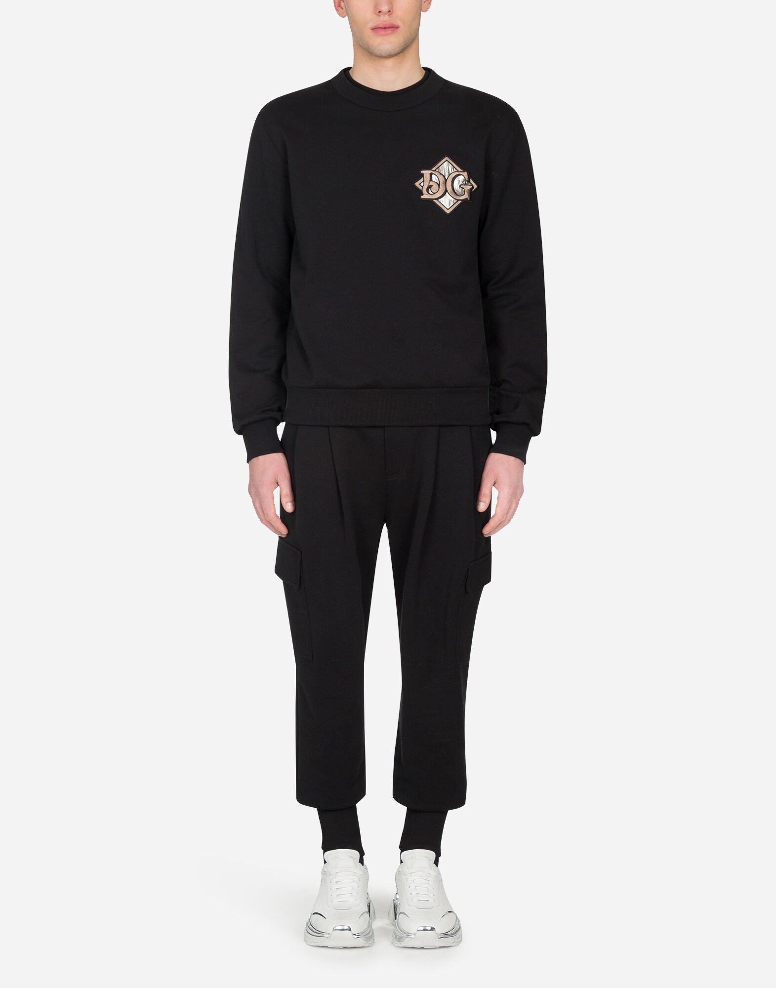 Dolce & Gabbana ラウンドネックDGパッチスウェットシャツ | Sendegaro JP