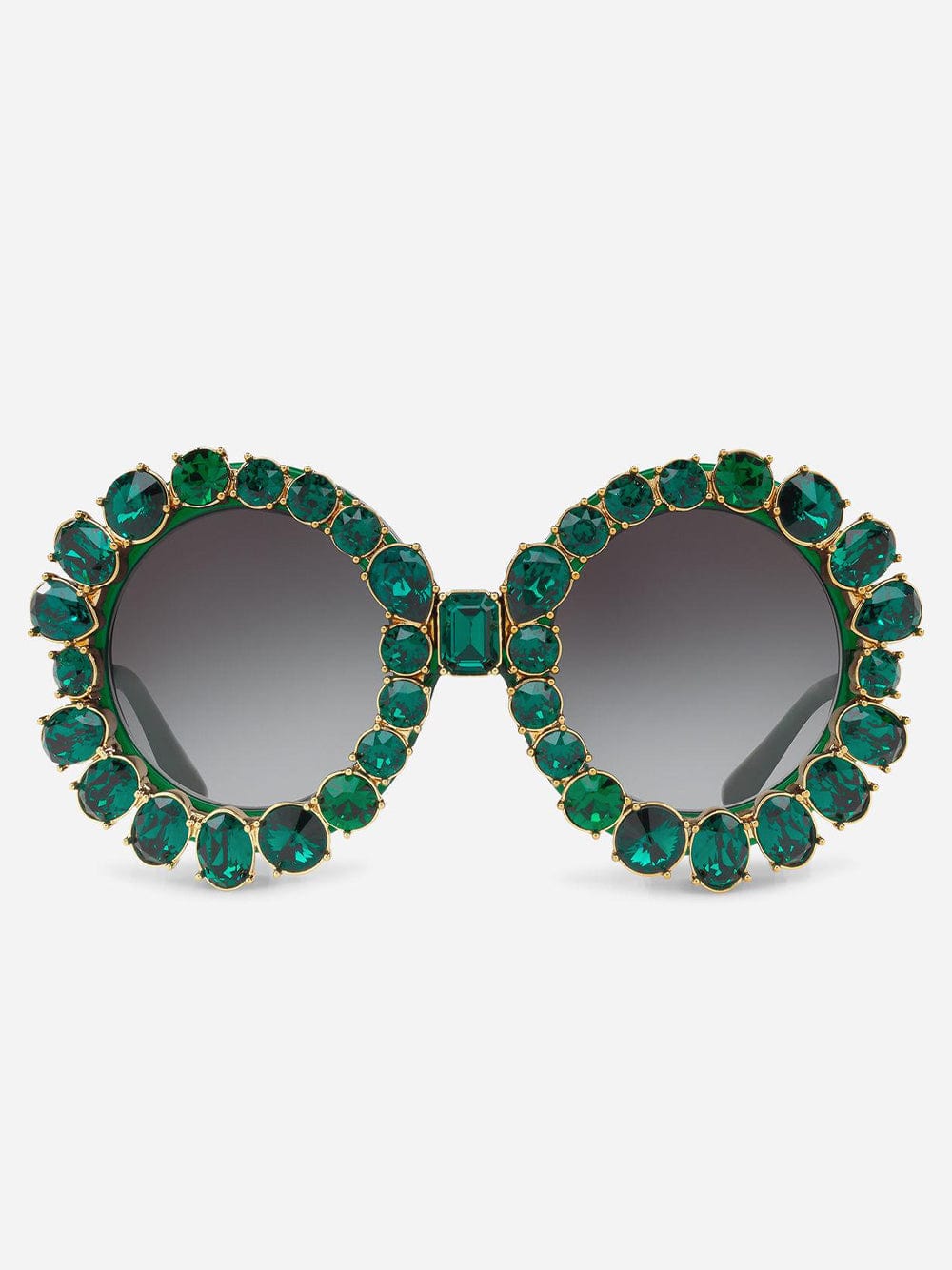 Dolce & Gabbana Round With Colorful Crystals Sunglasses