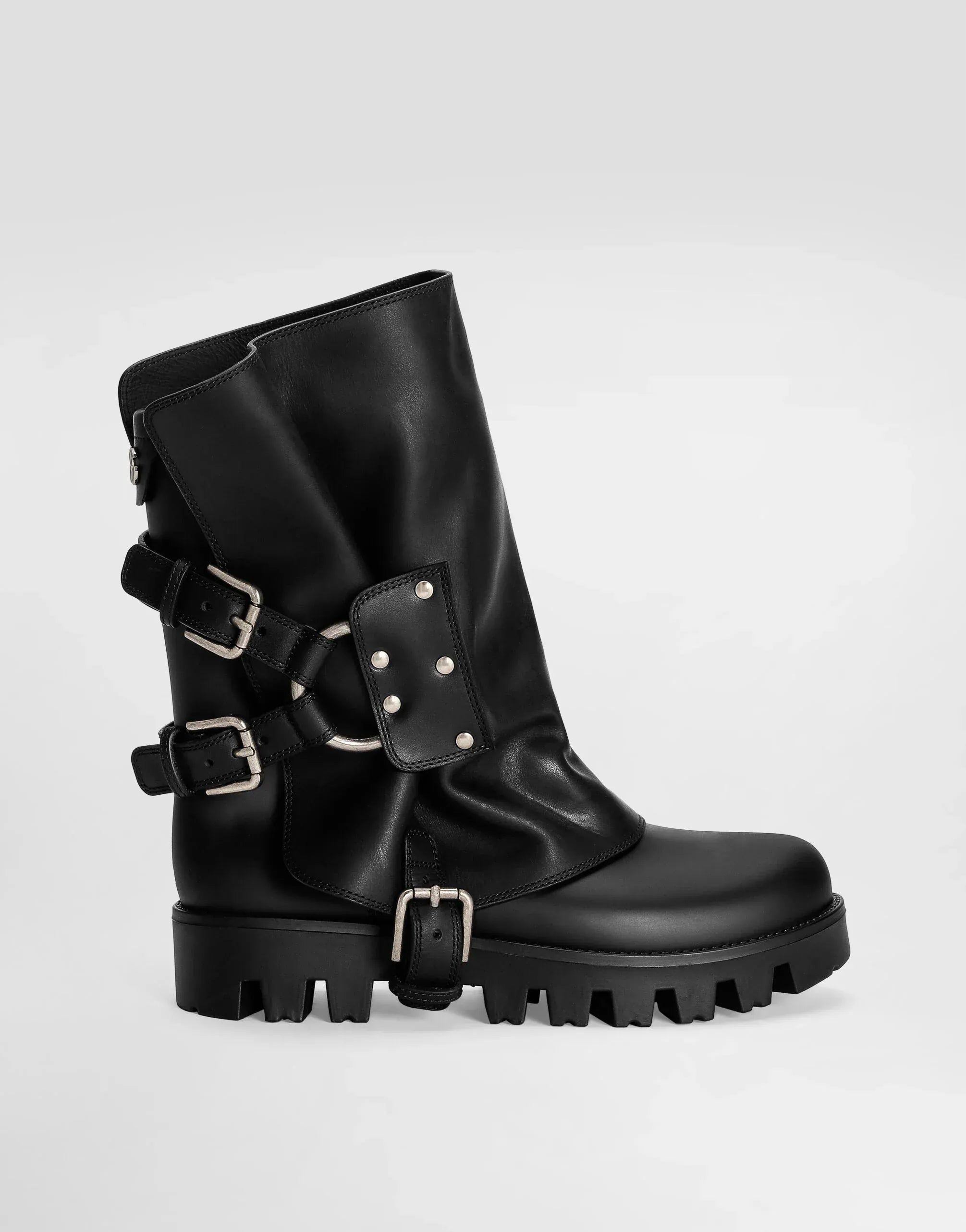 Dolce & Gabbana Rubber And Leather Ankle Boots
