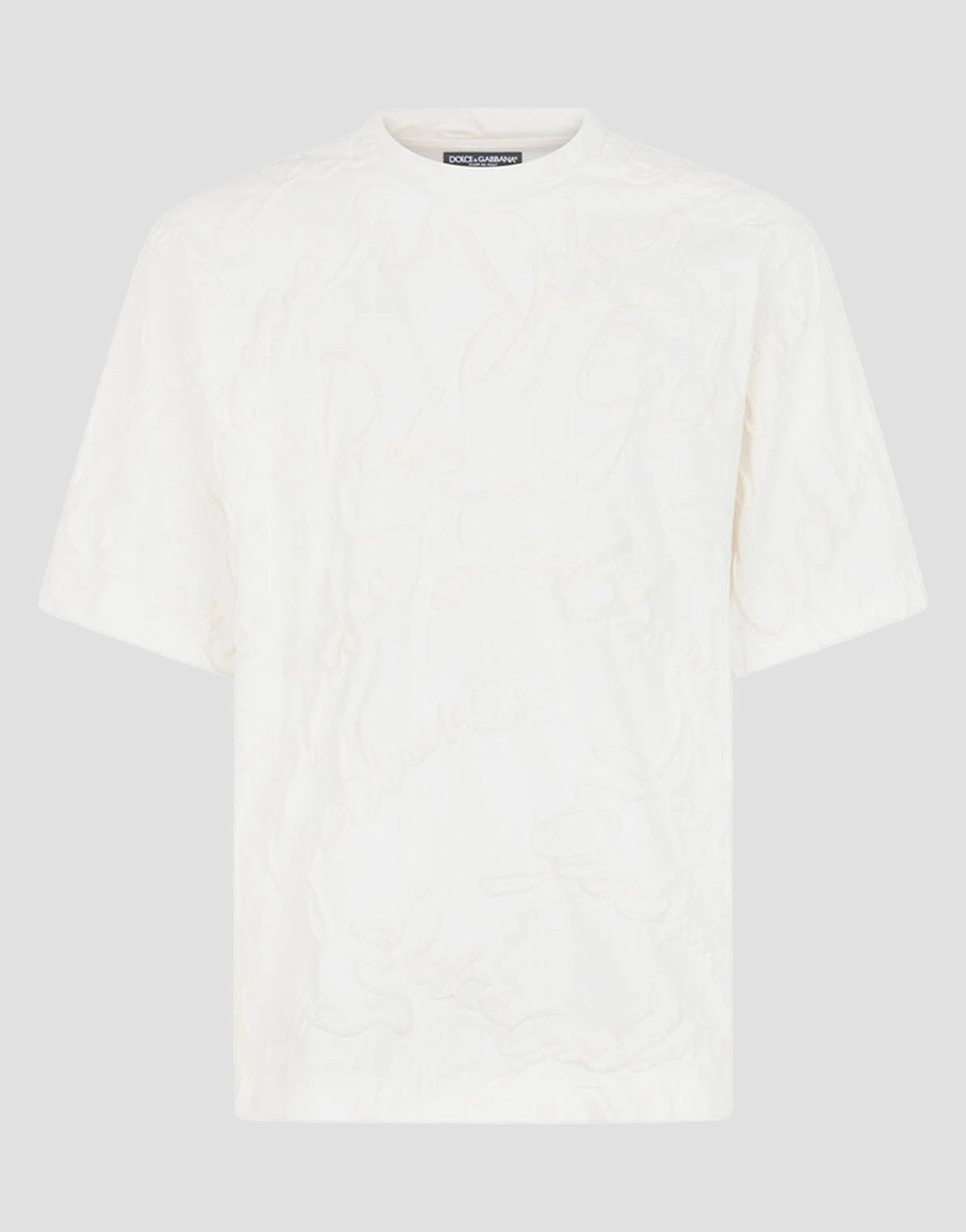 Dolce & Gabbana Rubberized DG Logo Cotton T-Shirt