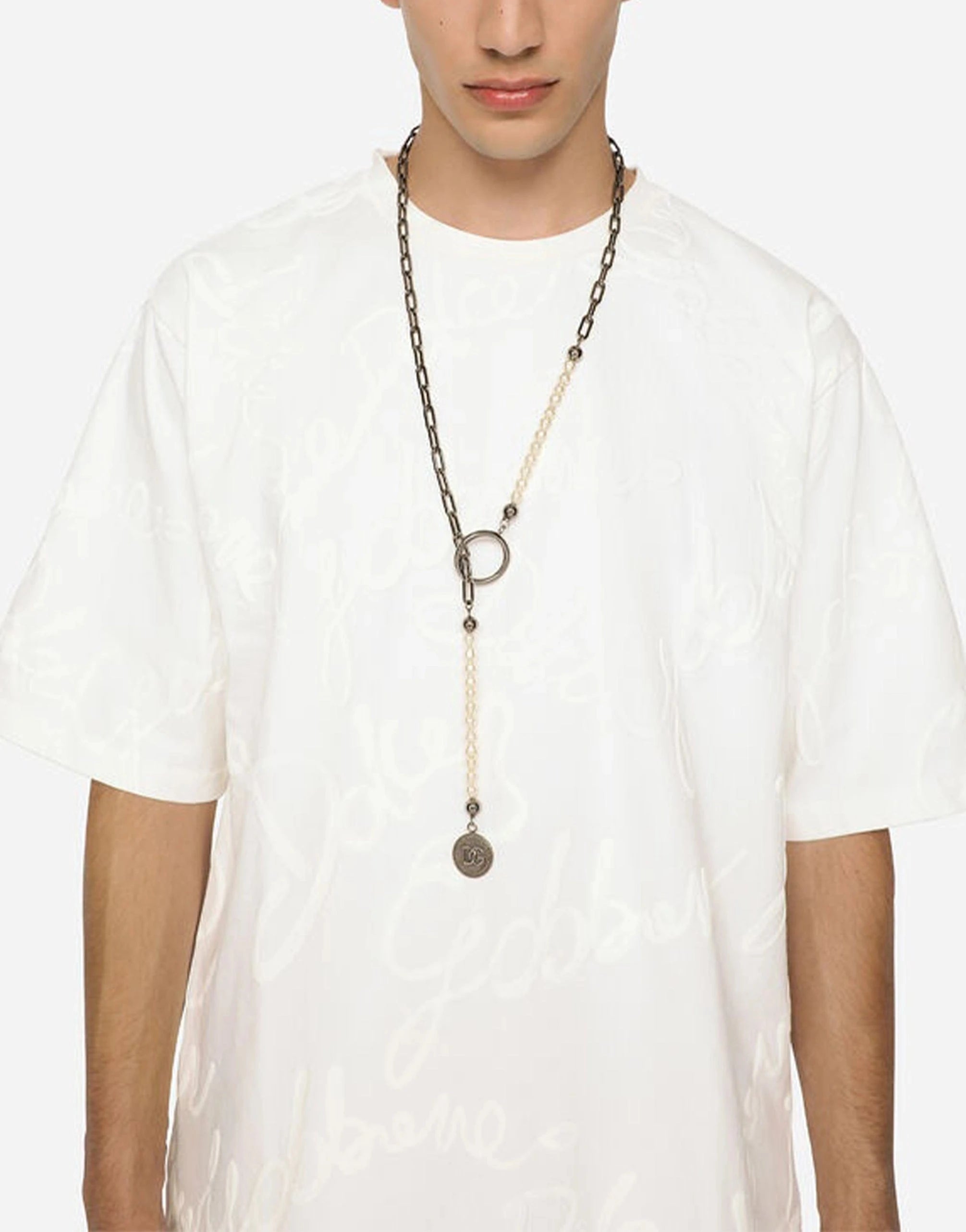 Dolce & Gabbana Rubberized DG Logo Cotton T-Shirt