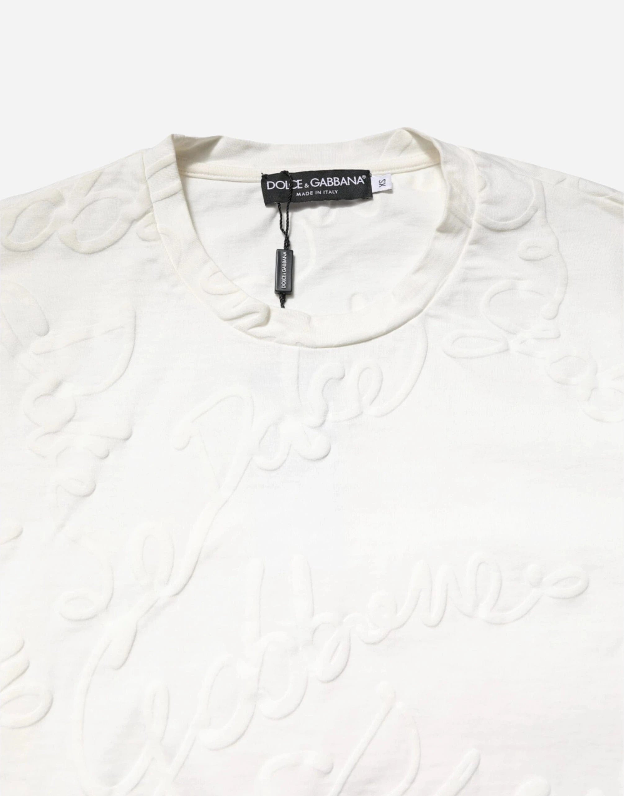 Dolce & Gabbana Rubberized DG Logo Cotton T-Shirt