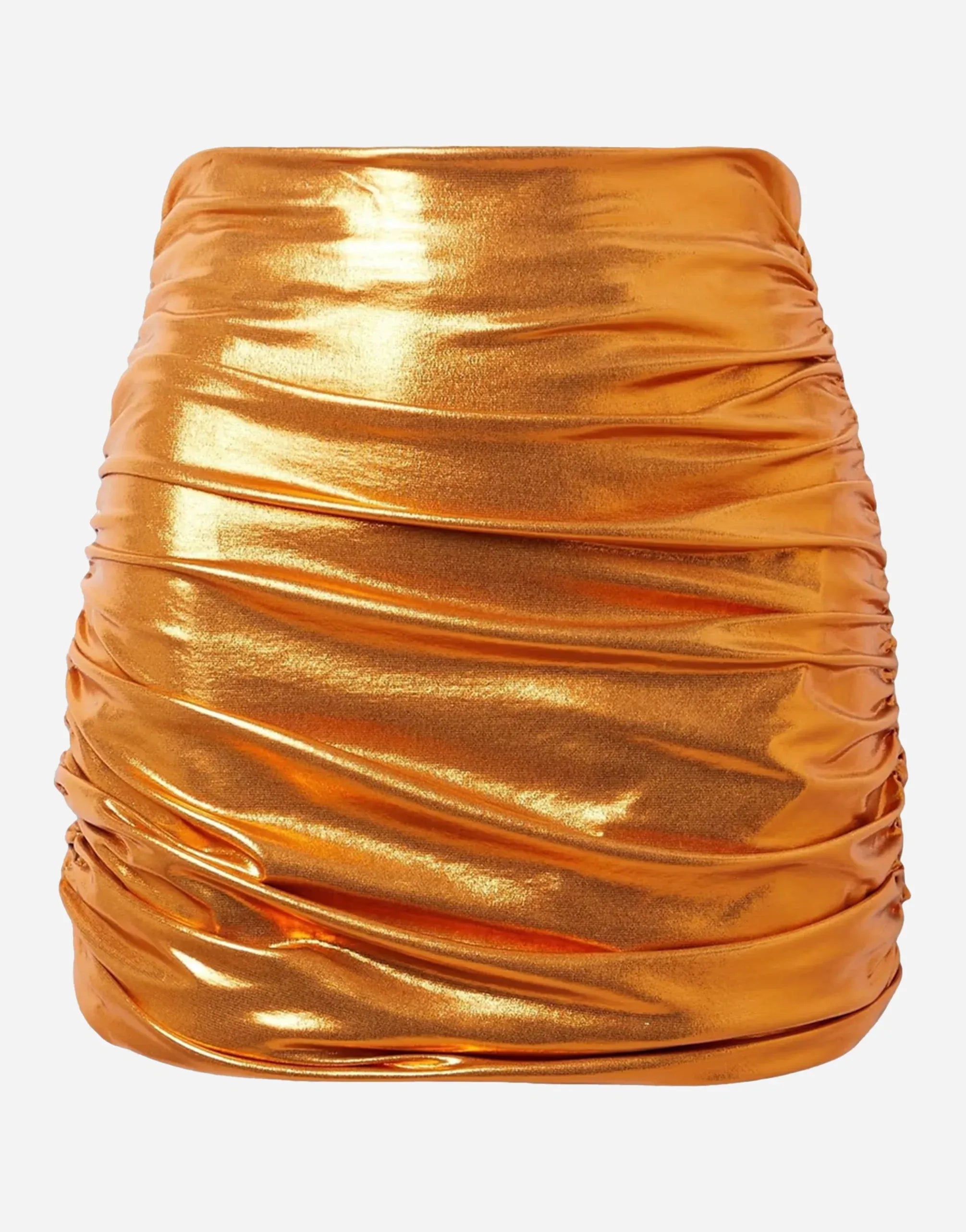 Dolce & Gabbana Ruched Metallic Mini Skirt