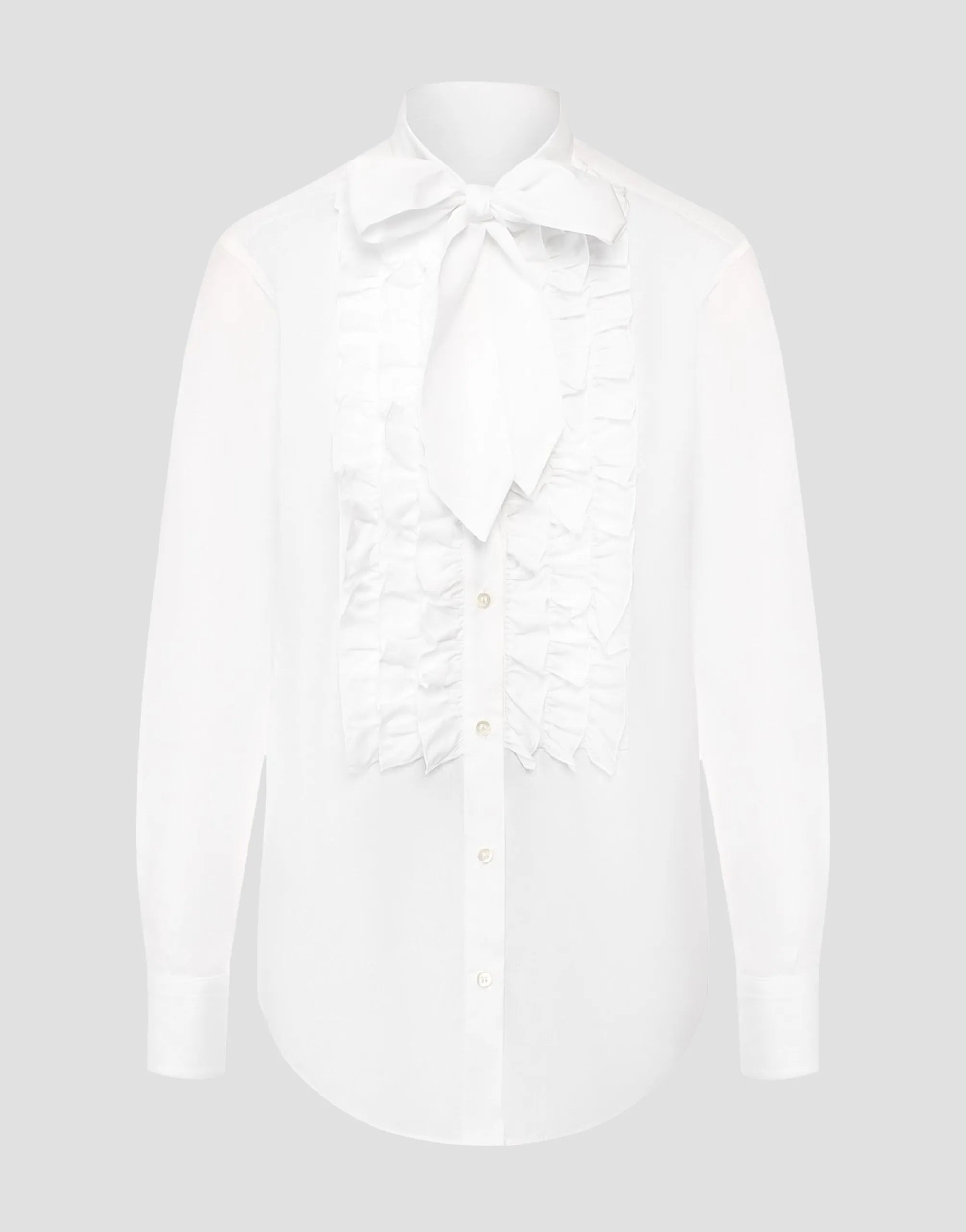 Dolce & Gabbana Dolce & Gabbana Ruffle Bow Silk Blouse