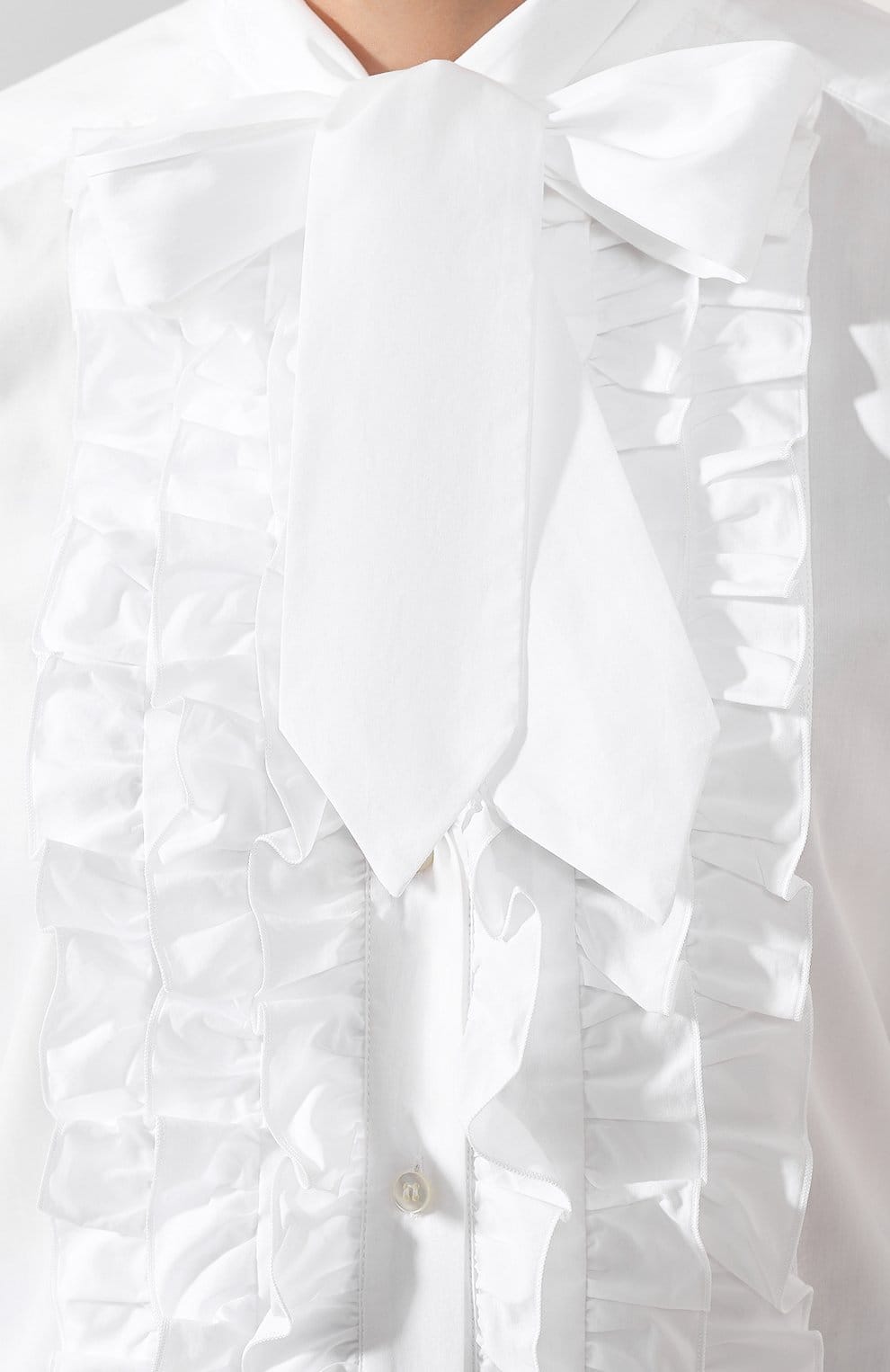 Dolce & Gabbana Dolce & Gabbana Ruffle Bow Silk Blouse