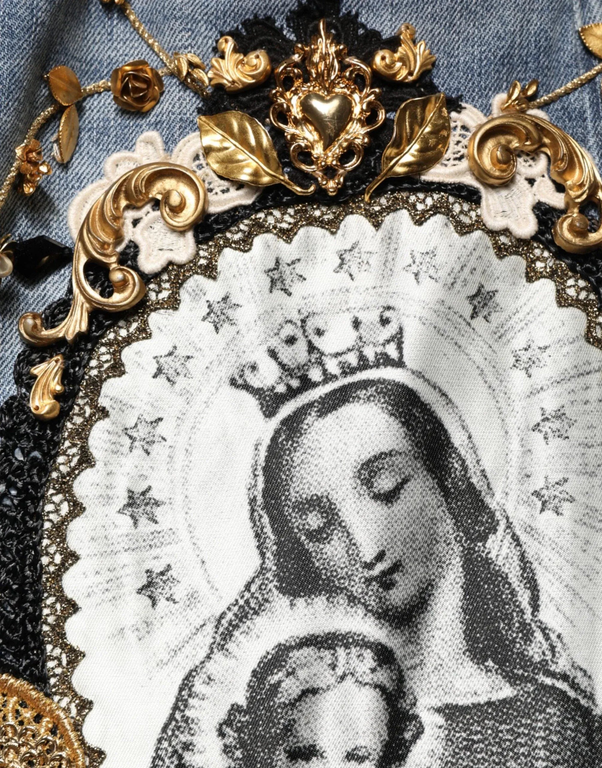 Dolce & Gabbana Runway Madonna Embellished Jeans