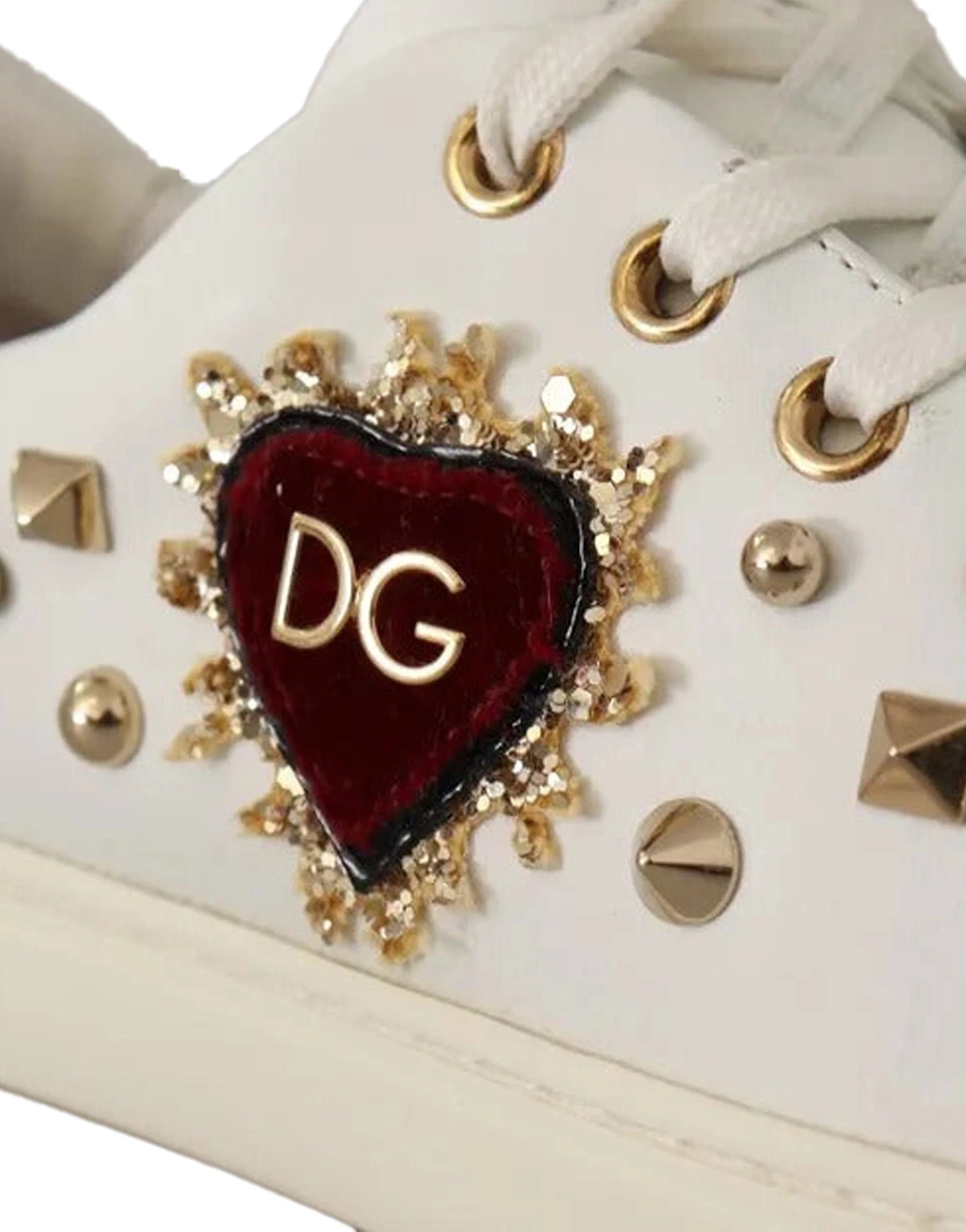 Dolce & Gabbana Sacred Heart Embellished Sneakers