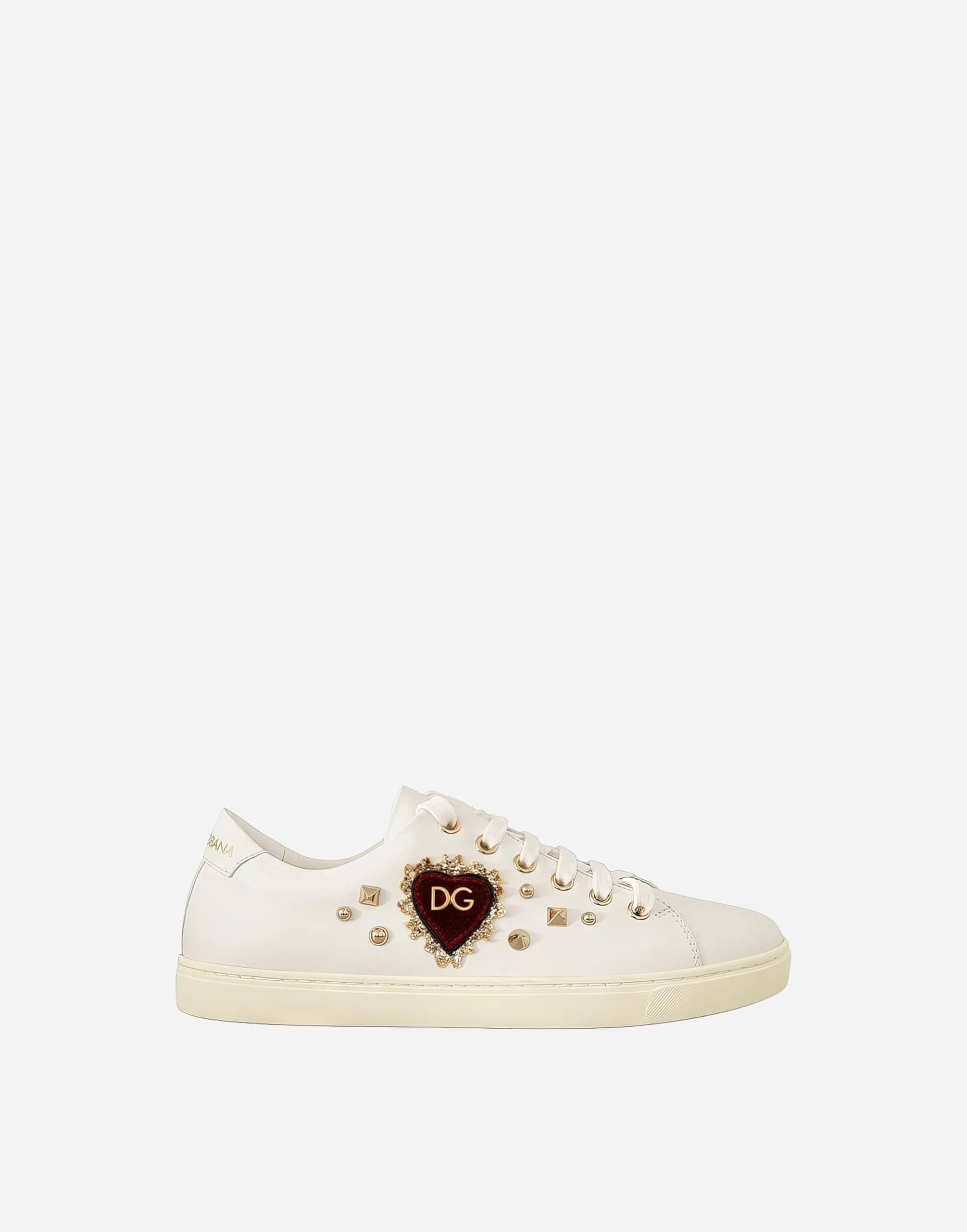 Dolce & Gabbana Sacred Heart Embroidered Embellished Sneakers
