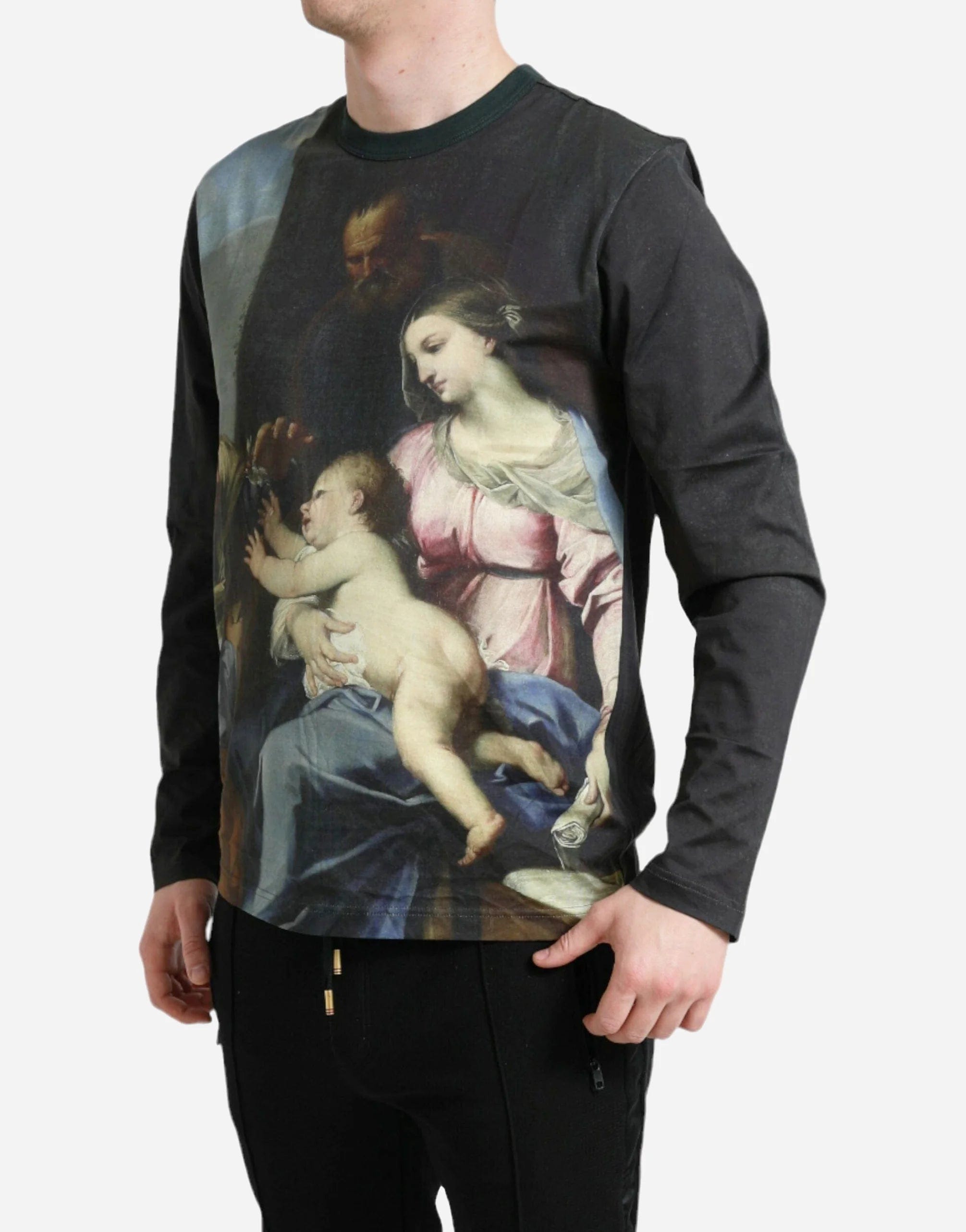 Santi-Donna Print Pullover Sweatshirt