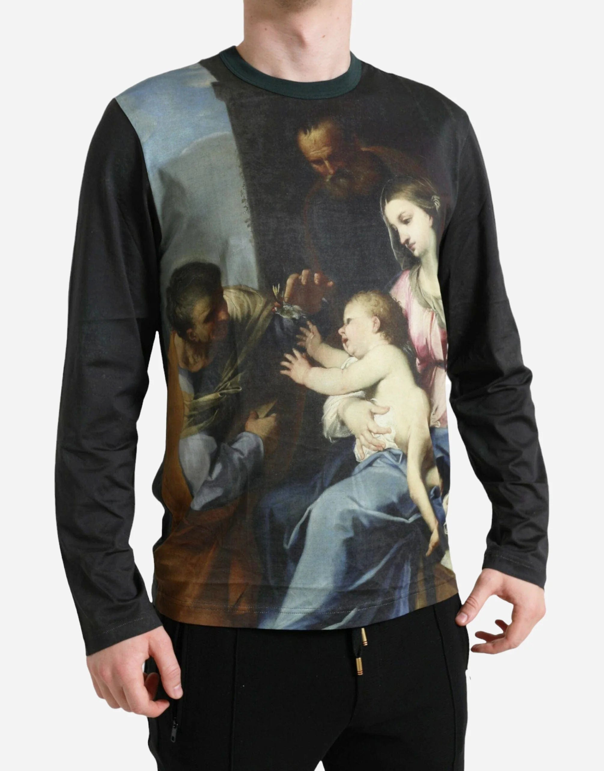 Santi-Donna Print Pullover Sweatshirt