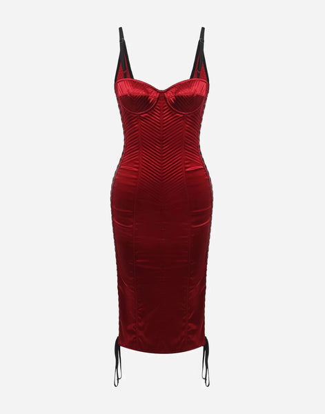 DOLCE & GABBANA サテンミティコルセットレストレス 【関税込】 dolce-gabbana-satin-corset-