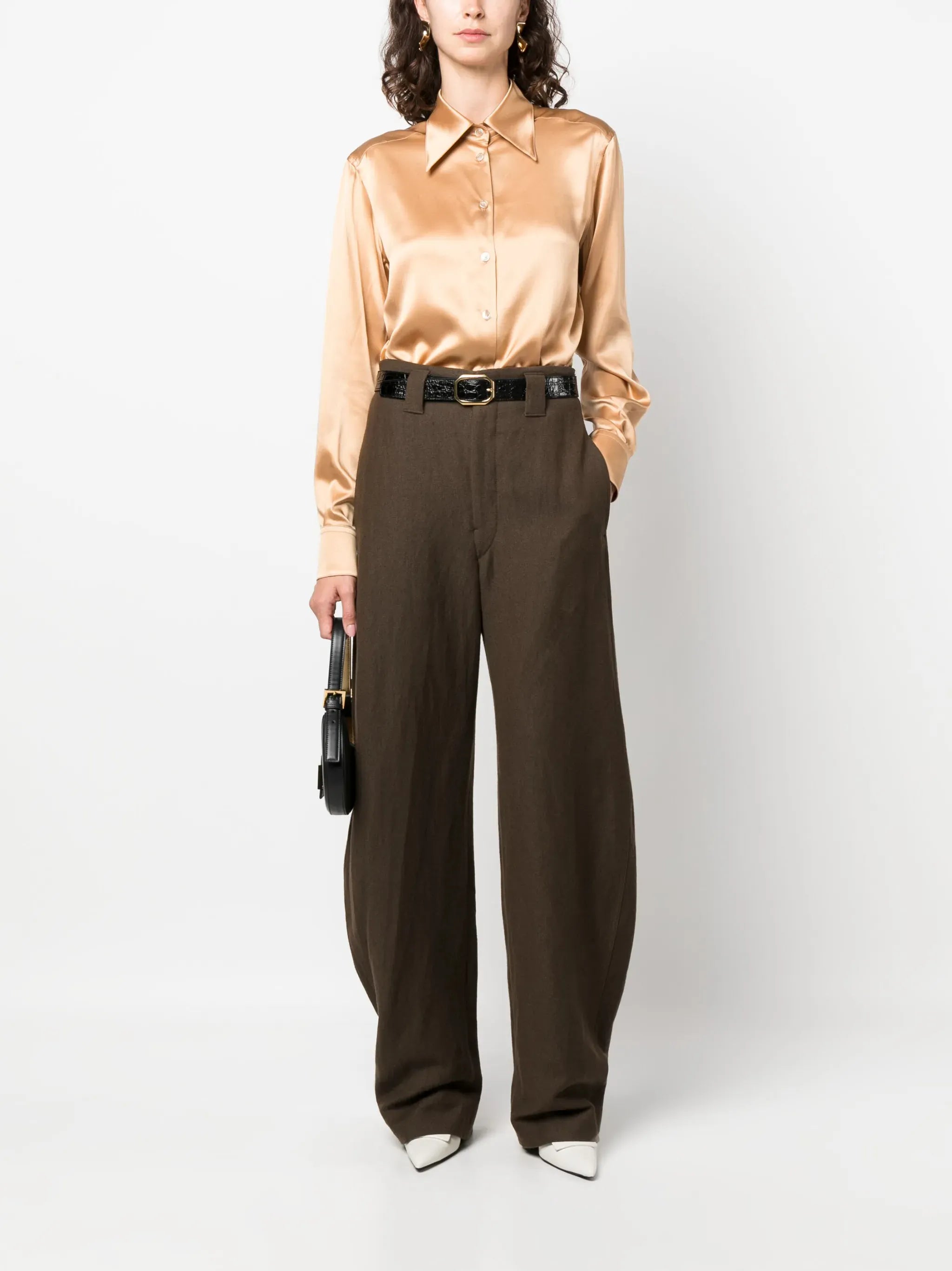 Camisa de seda com acabamento acetinado - alternate view