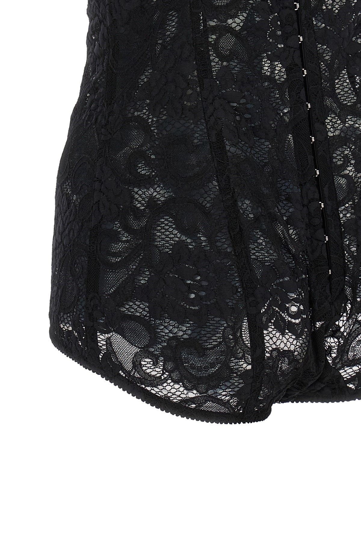 Боди в корсетном стиле из атласа и кружева Dolce & Gabbana