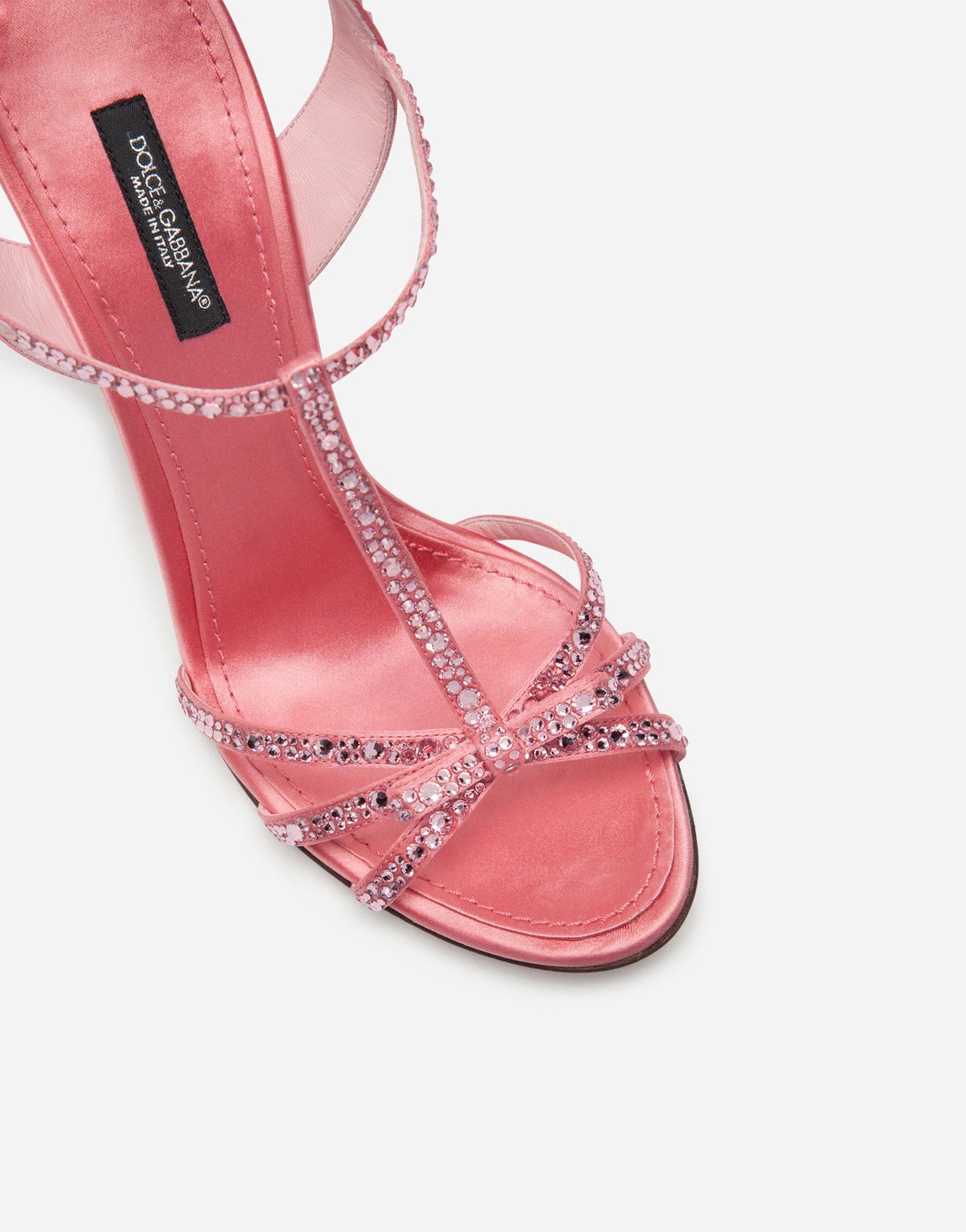 Dolce & Gabbana Satin Sandals With Crystals