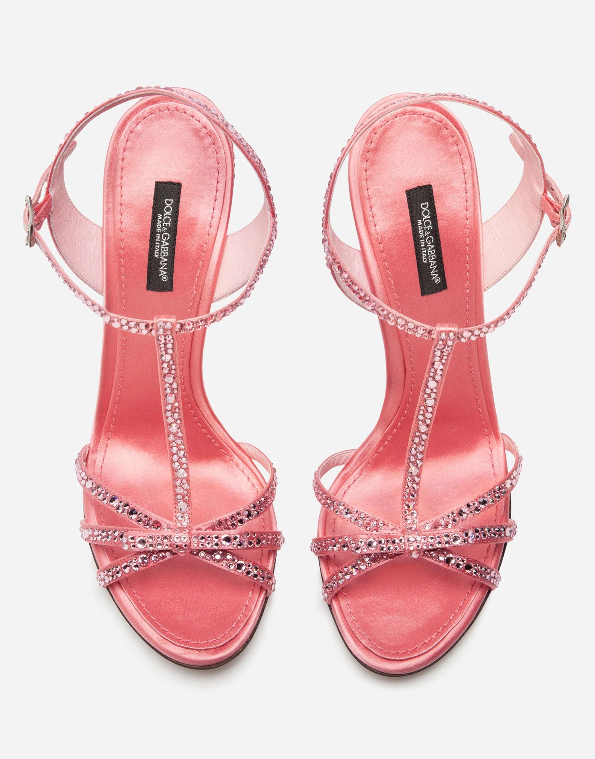 Dolce & Gabbana Satin Sandals With Crystals