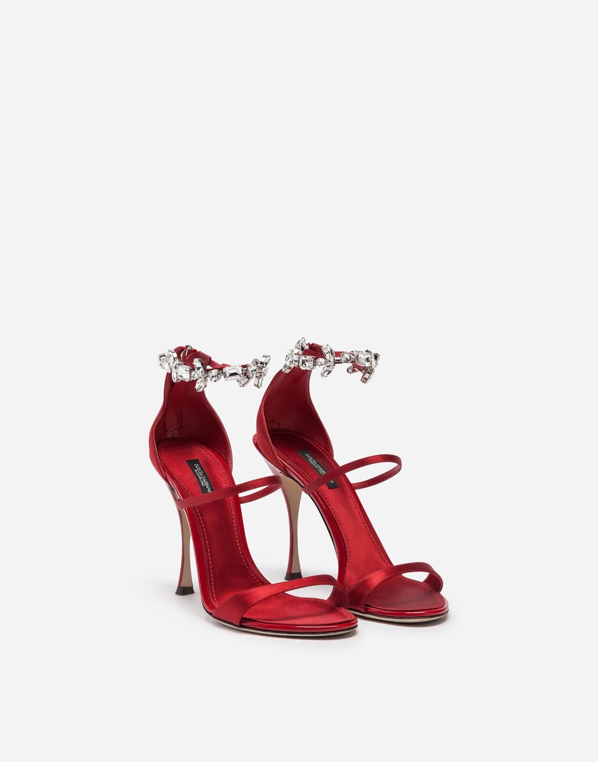 Dolce & Gabbana Satin Sandals With Embroidery