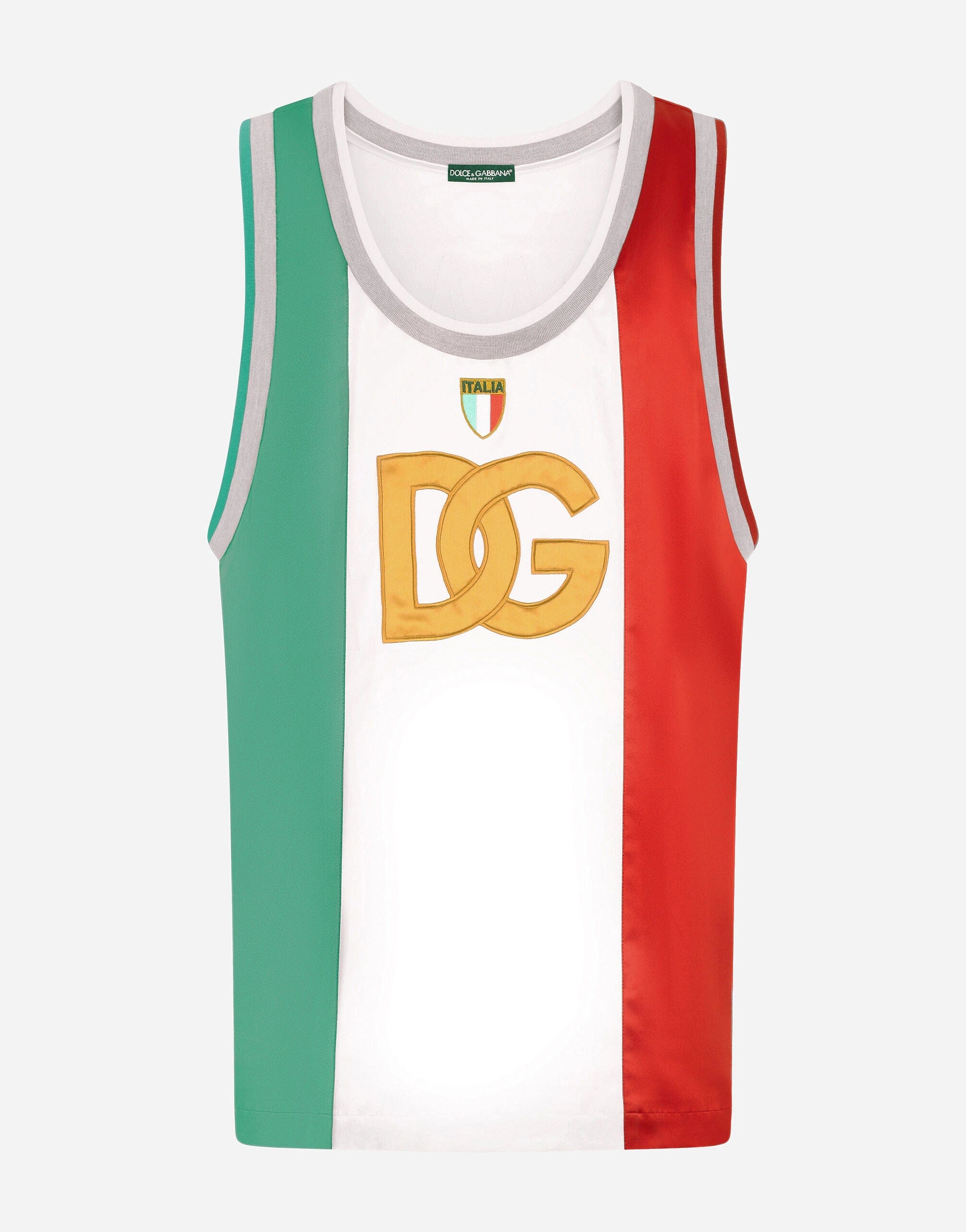 Dolce & Gabbana Satin Tank Top With DG Logo