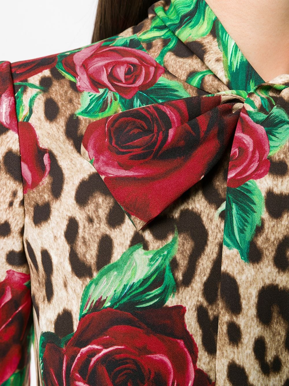 Dolce & Gabbana Leopard-print Silk Scarf in Red