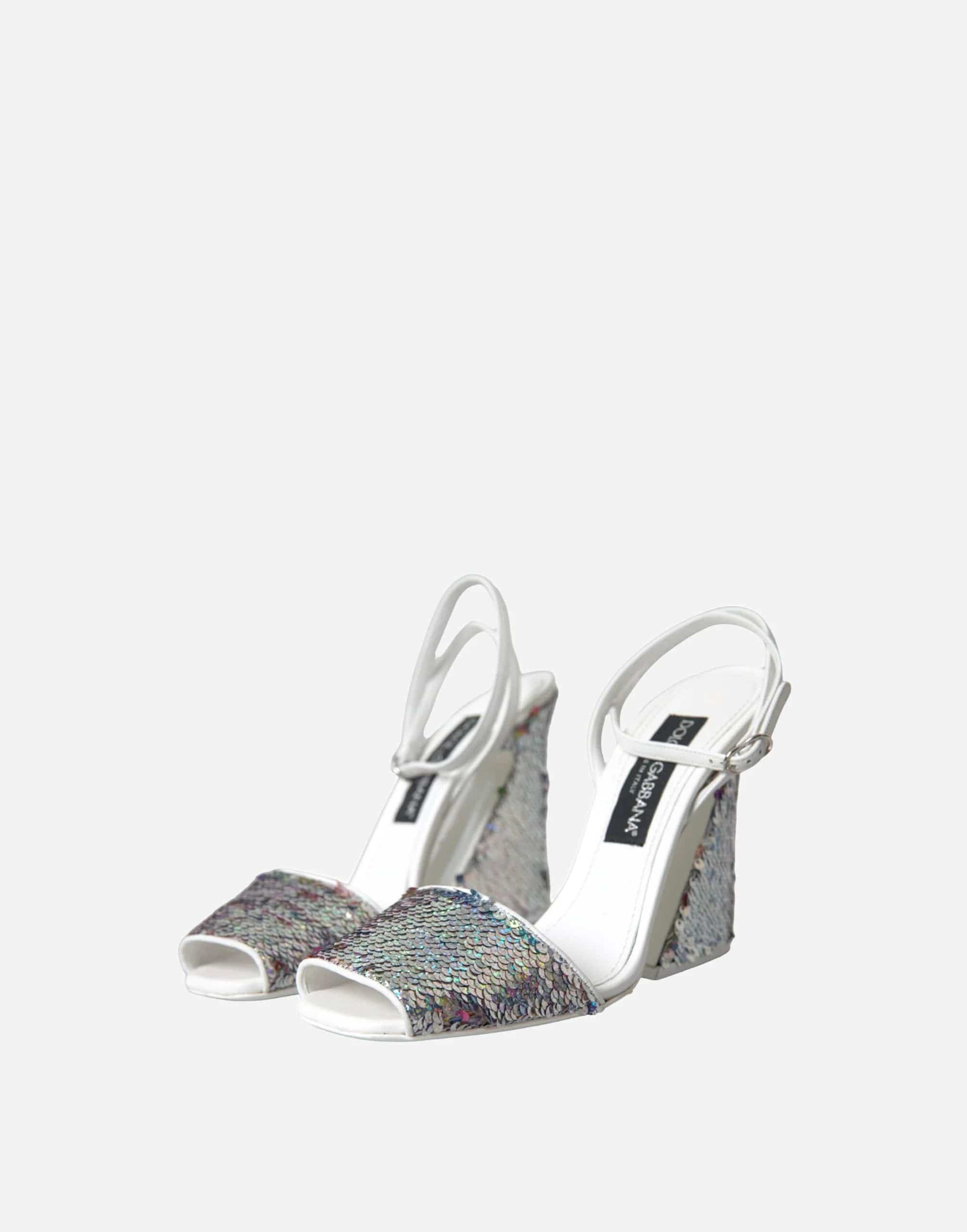 Dolce & Gabbana Sequin Ankle Strap Sandals