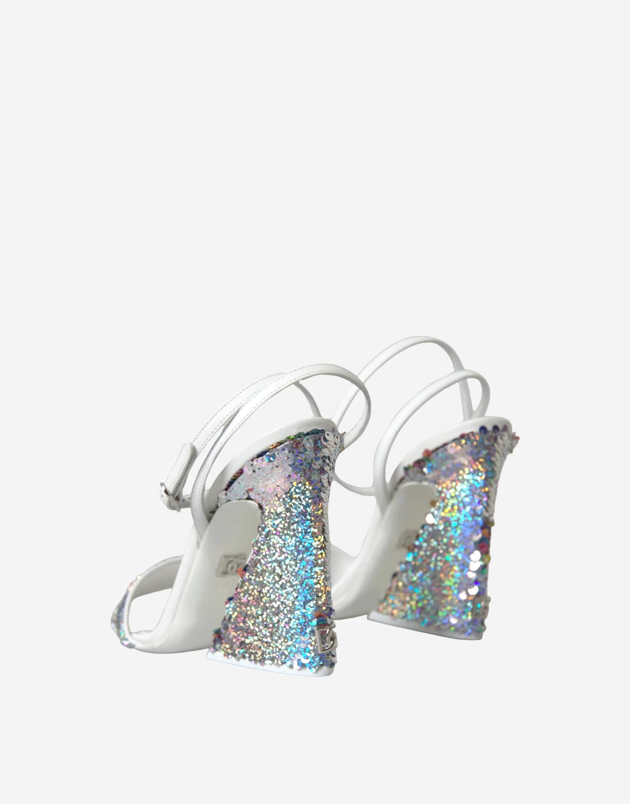 Dolce & Gabbana Sequin Ankle Strap Sandals