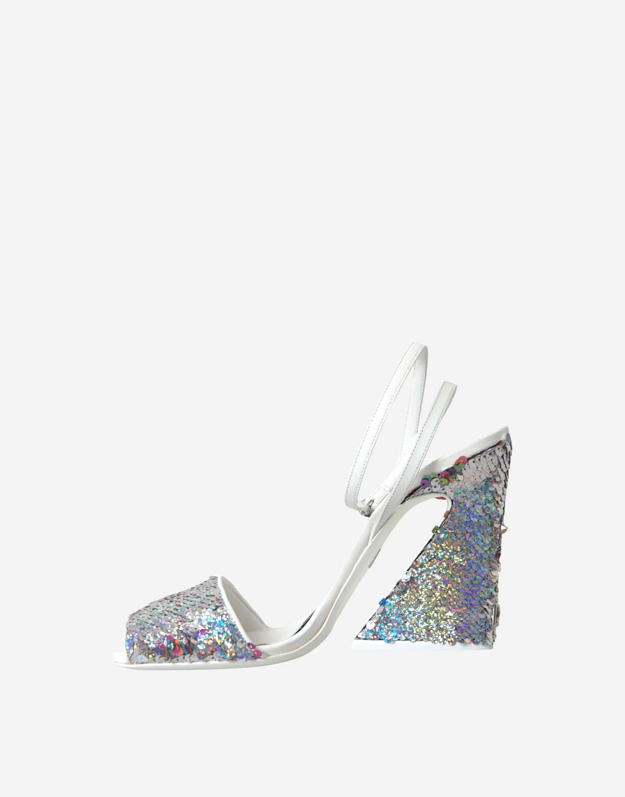 Dolce & Gabbana Sequin Ankle Strap Sandals