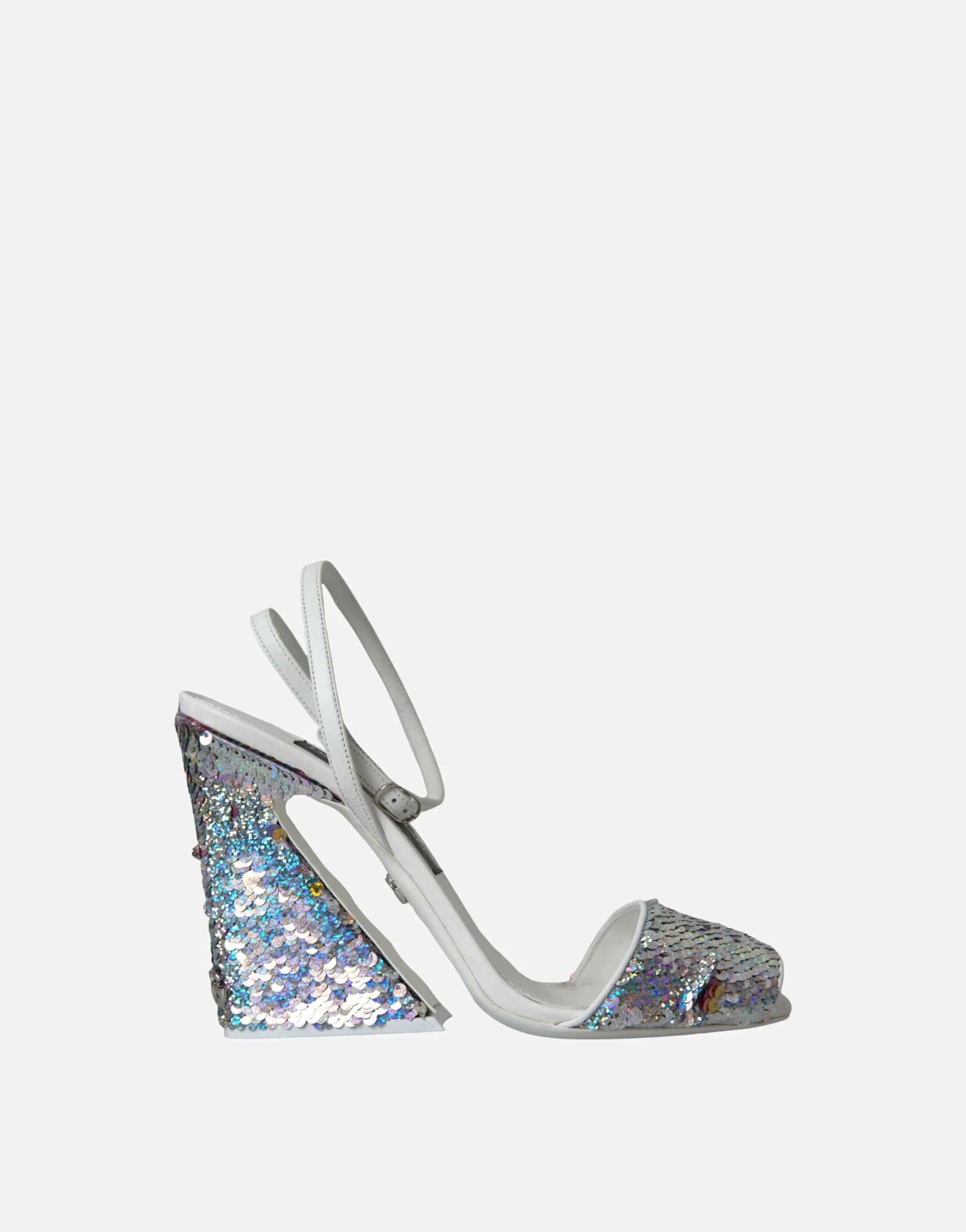 Dolce & Gabbana Sequin Ankle Strap Sandals