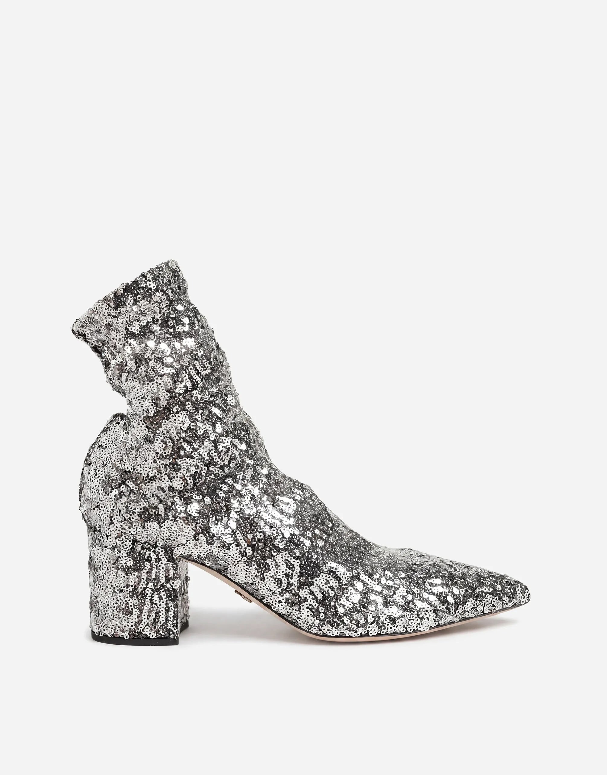 Dolce & Gabbana Sequin Slouch Ankle Boots