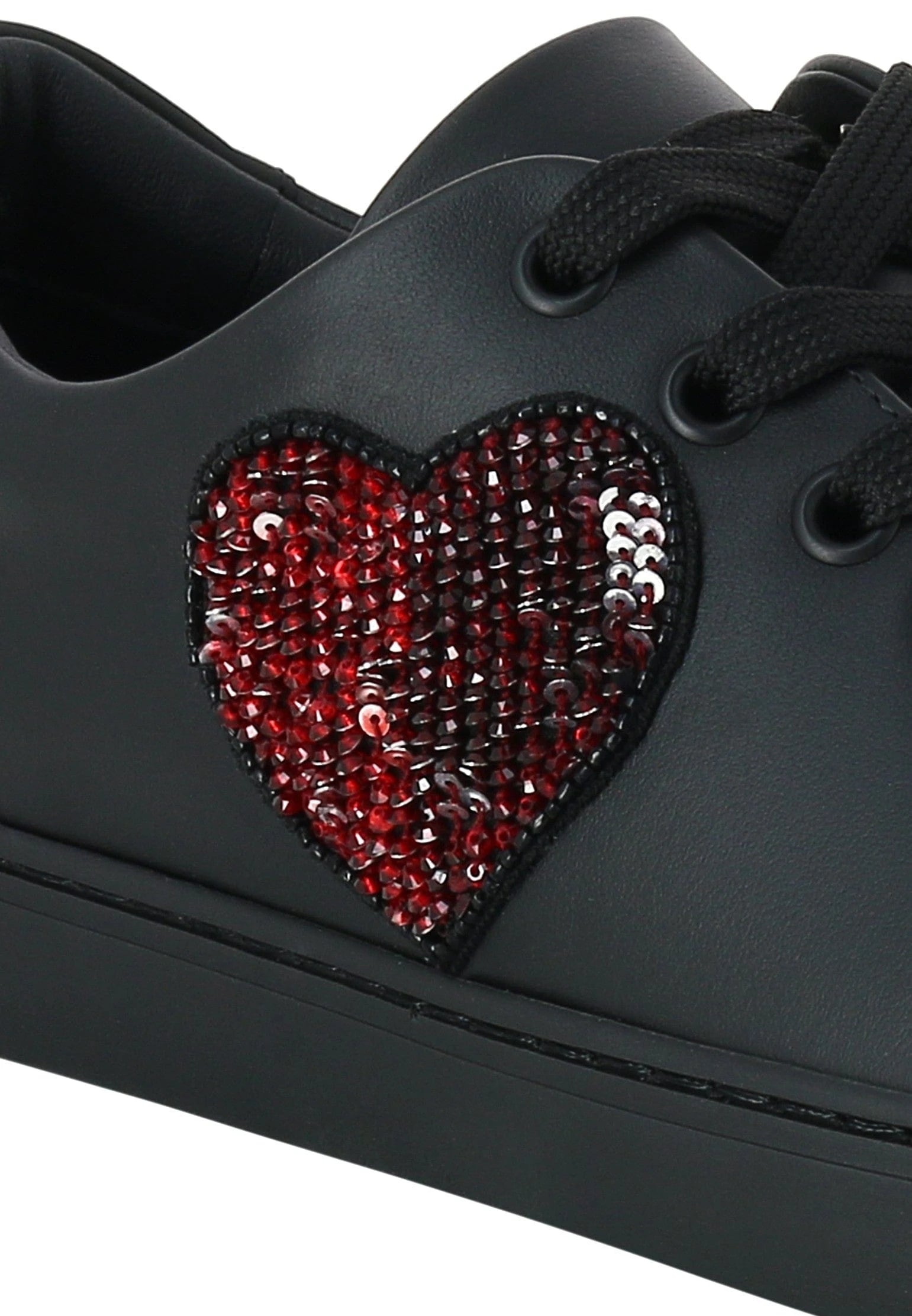 Dolce & Gabbana Sequined-Heart Low-Top Sneakers