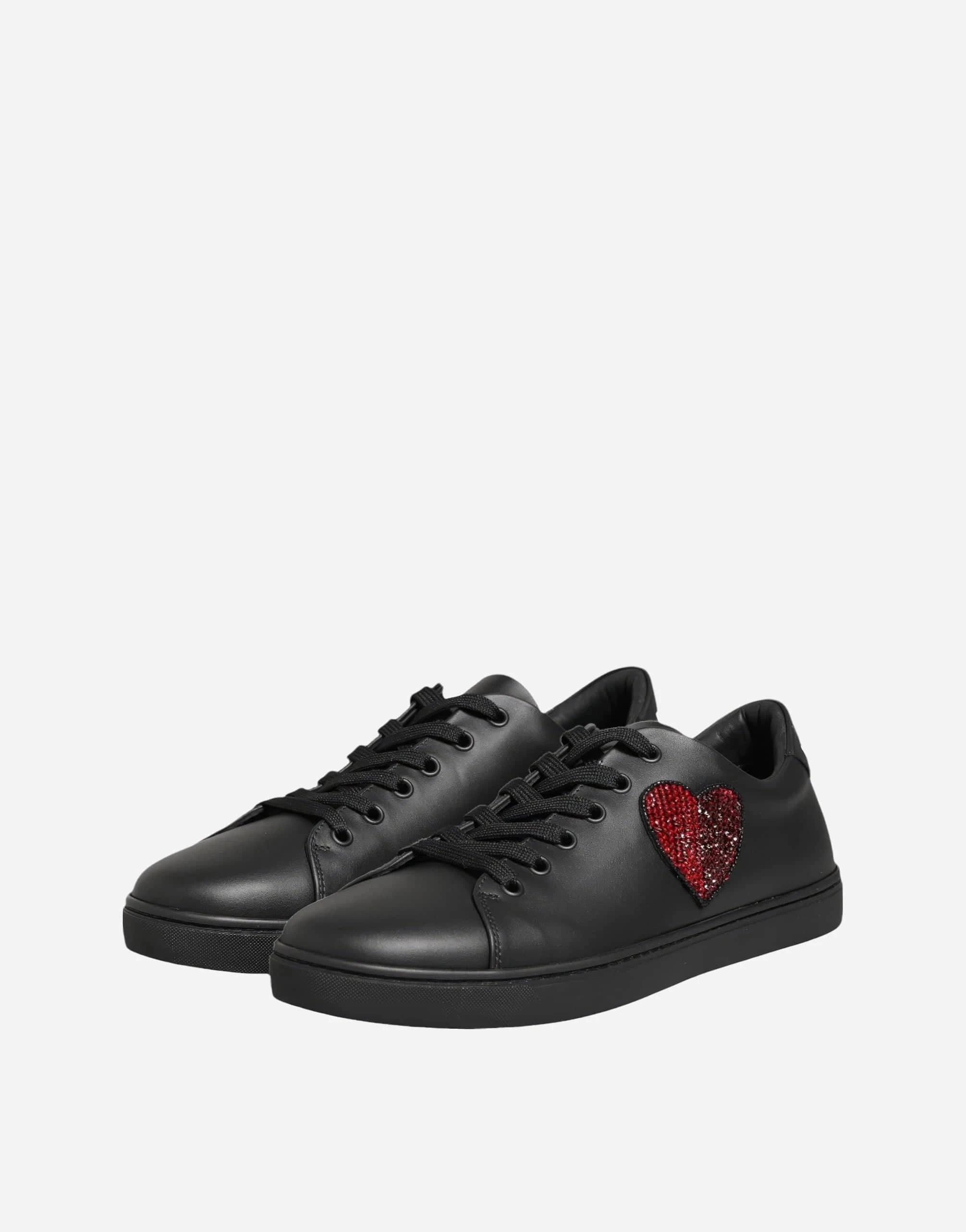 Dolce & Gabbana Sequined Heart-Patch Sneakers