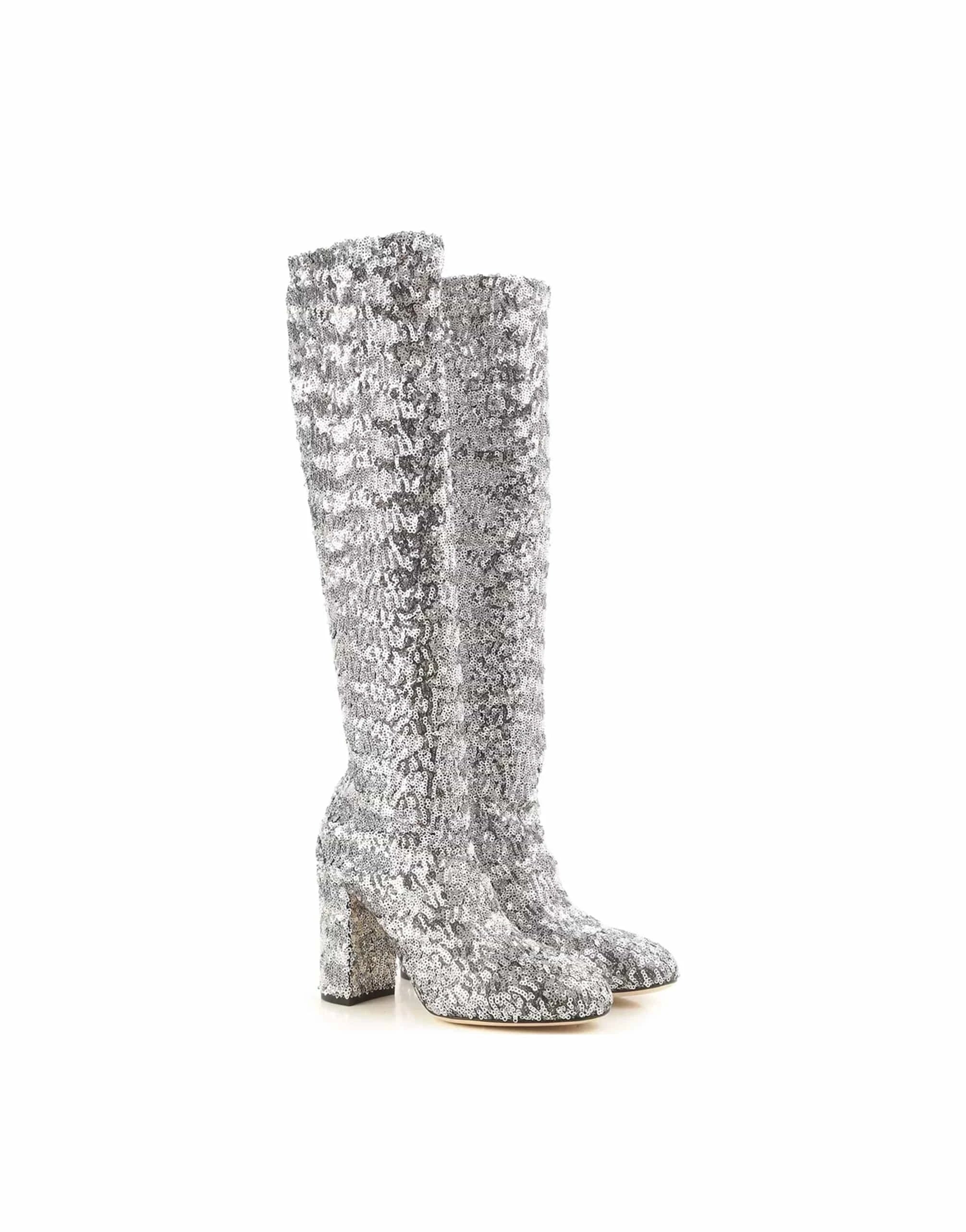 Dolce Gabbana Sequined Over-The-Knee-Boots Sendegaro GR