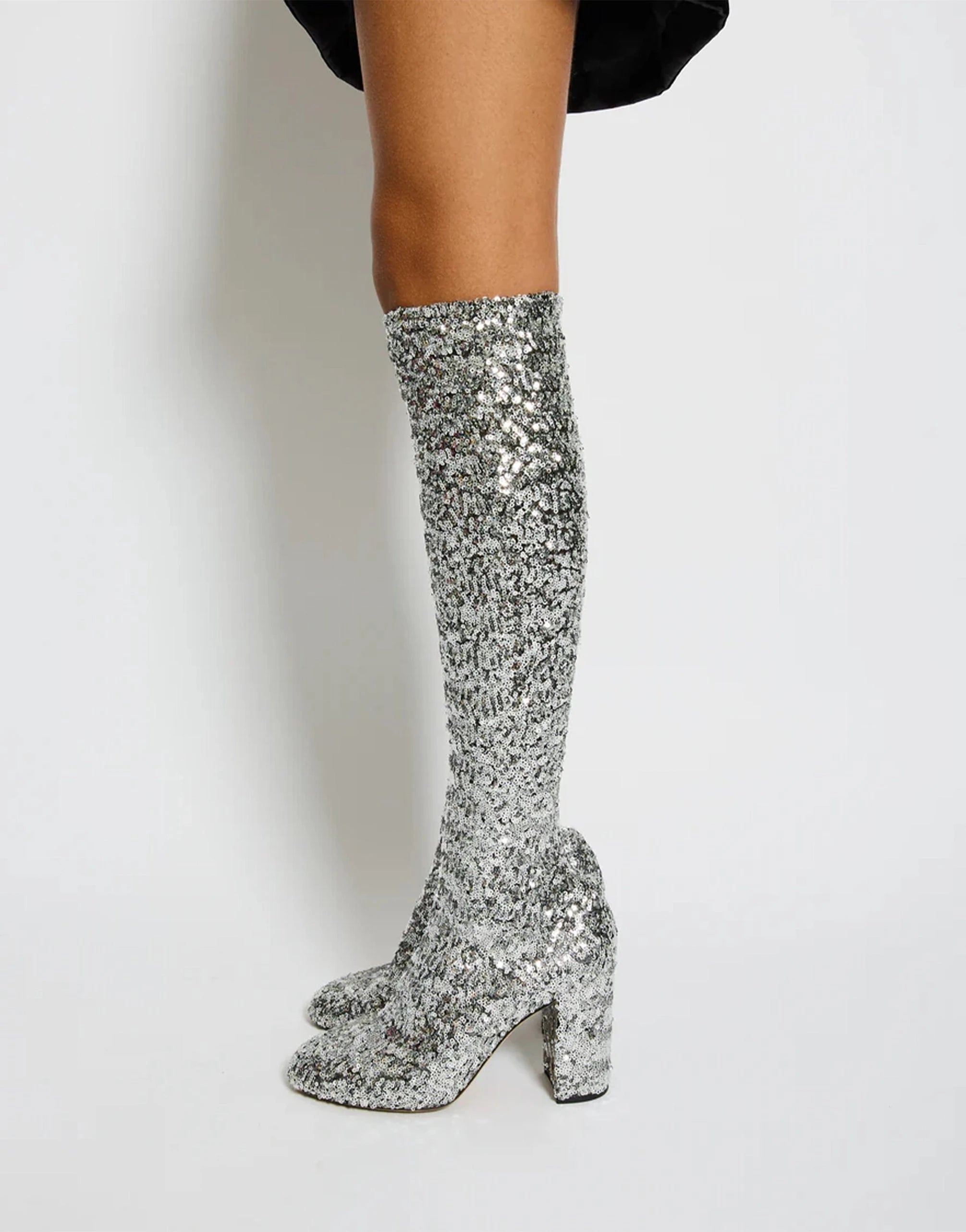 Dolce Gabbana Stivali sopra il ginocchio con paillettes