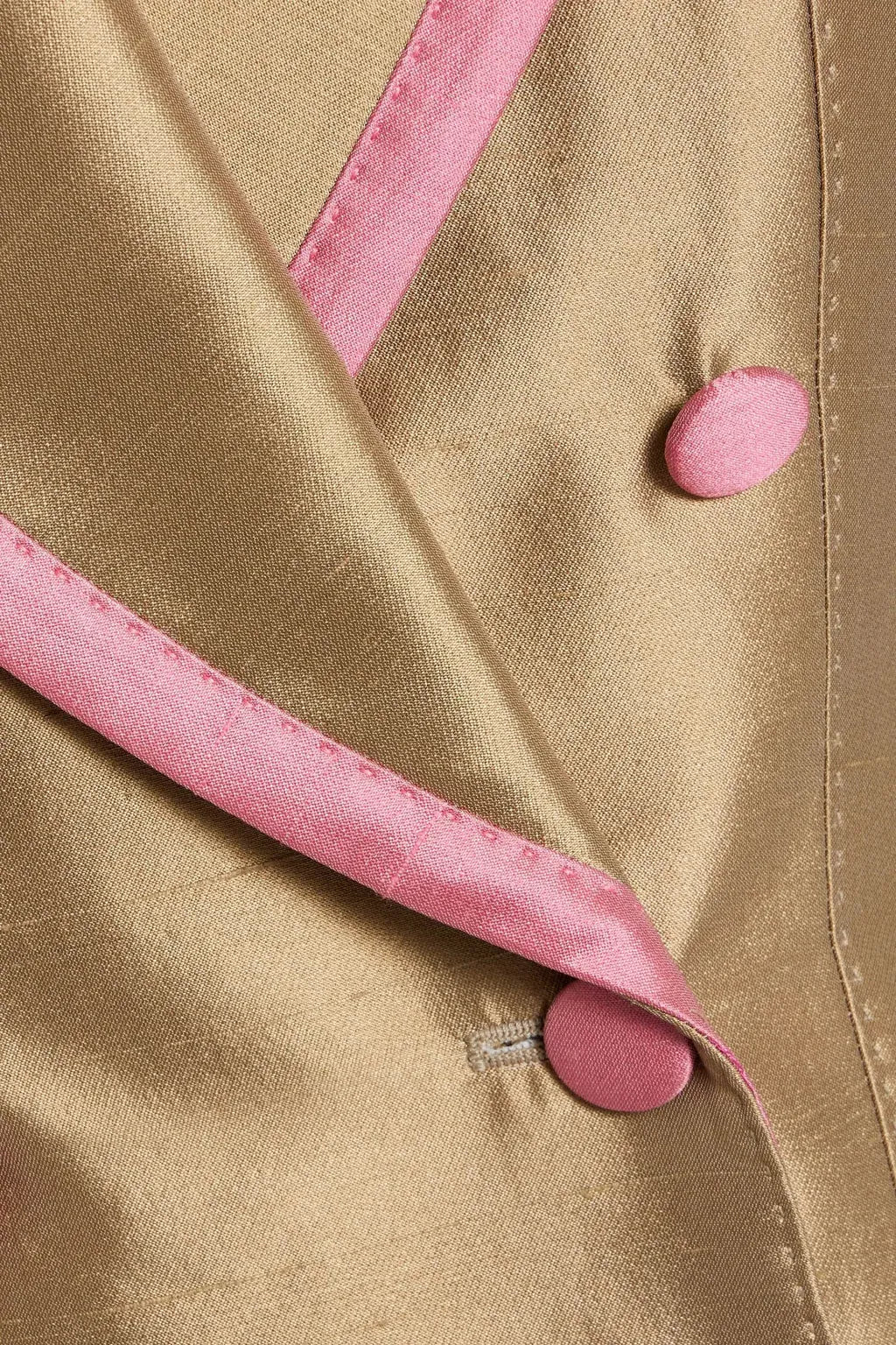 Dolce & Gabbana Dolce & Gabbana Shantung Double-Breasted Silk Blazer