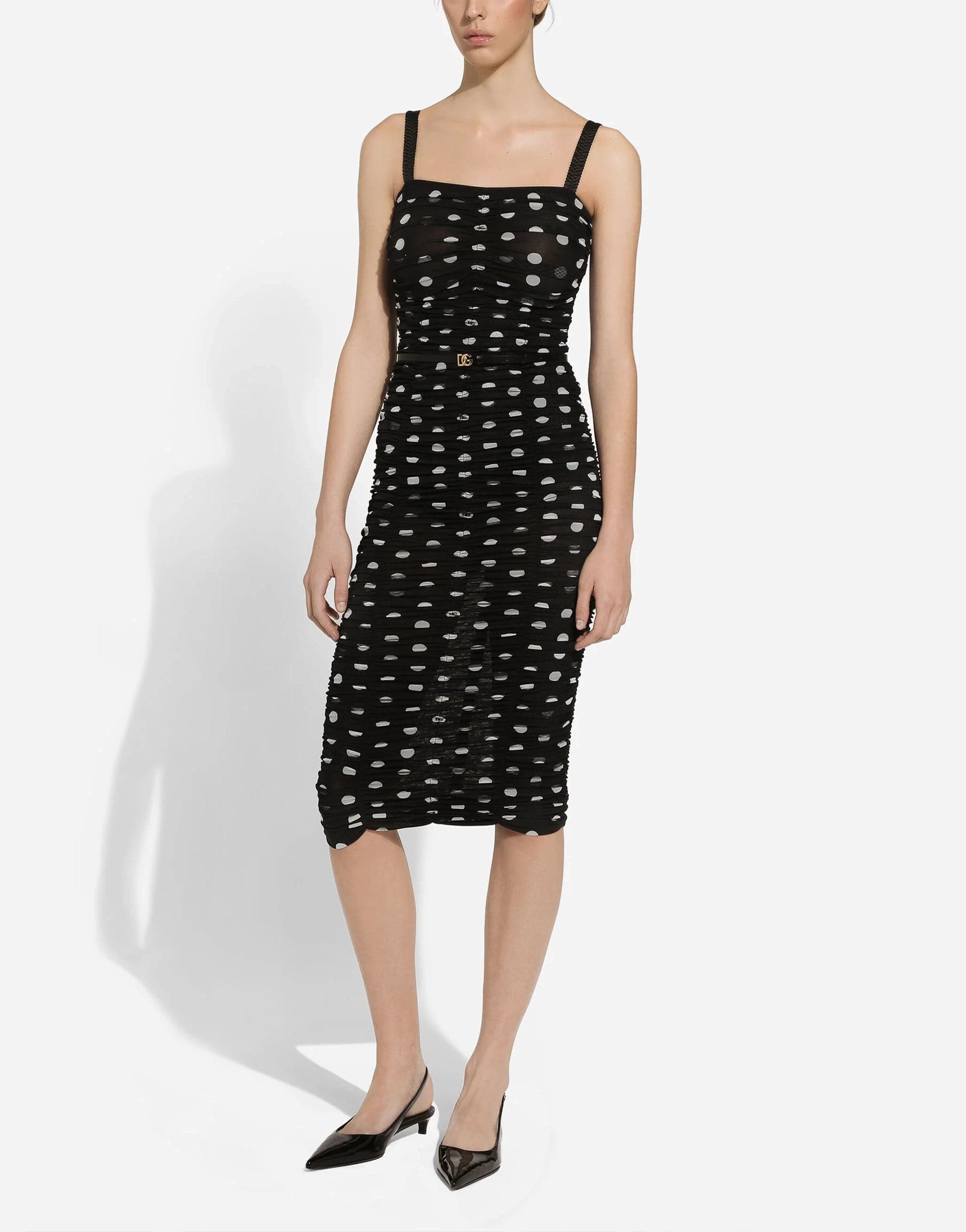 Dolce & Gabbana Sheath Dress With Polka-Dot Print