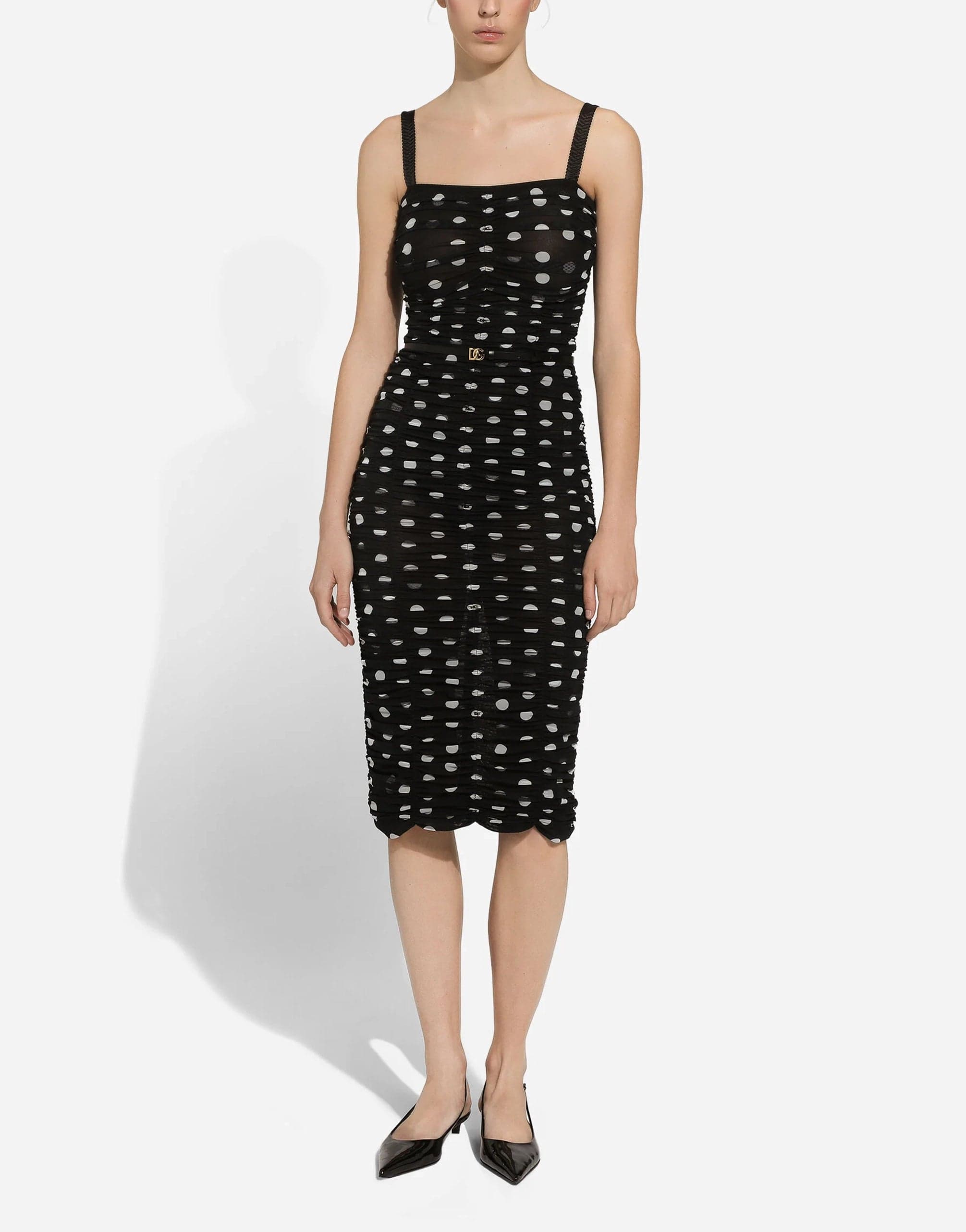 Dolce & Gabbana Sheath Dress With Polka-Dot Print