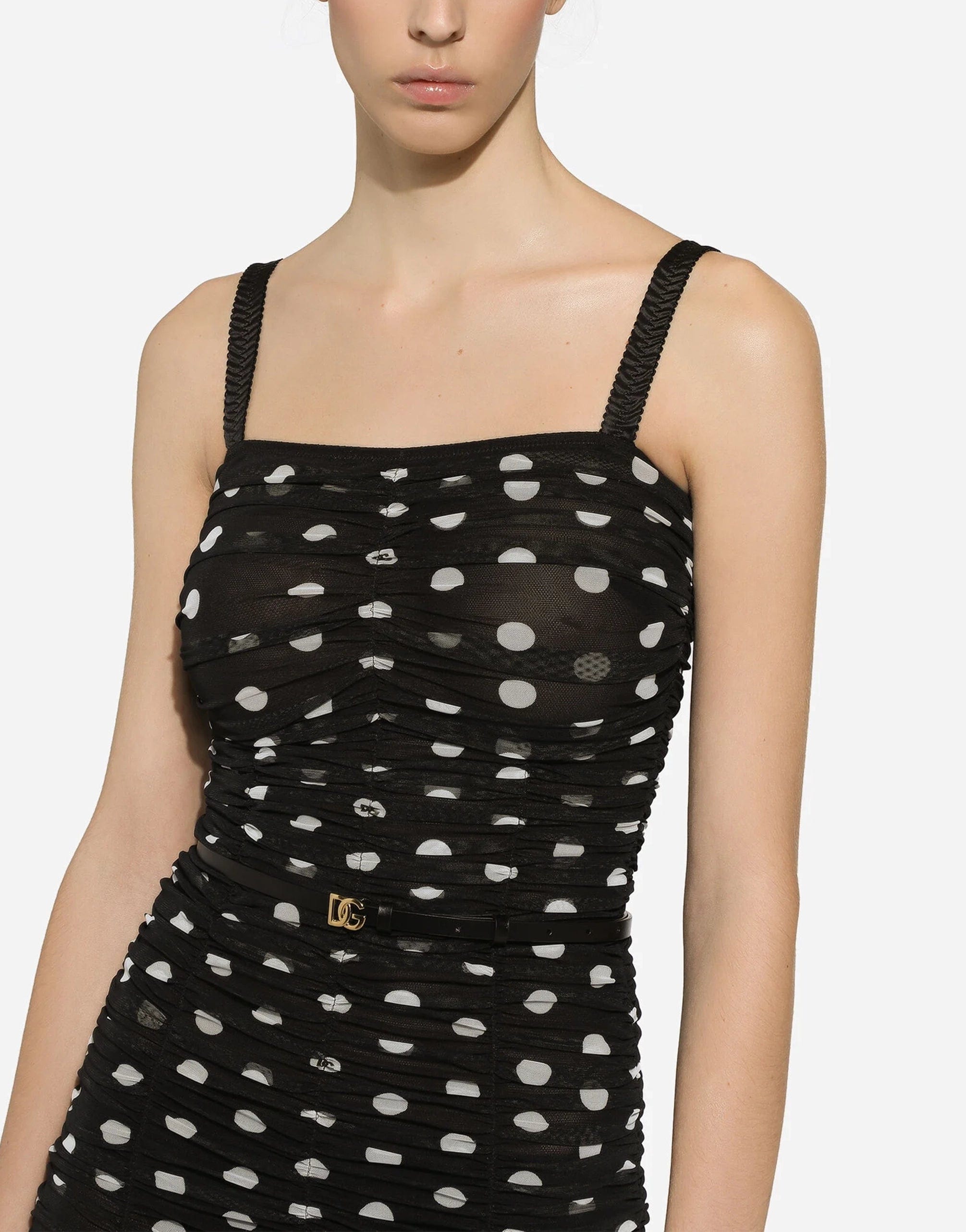 Dolce & Gabbana Sheath Dress With Polka-Dot Print