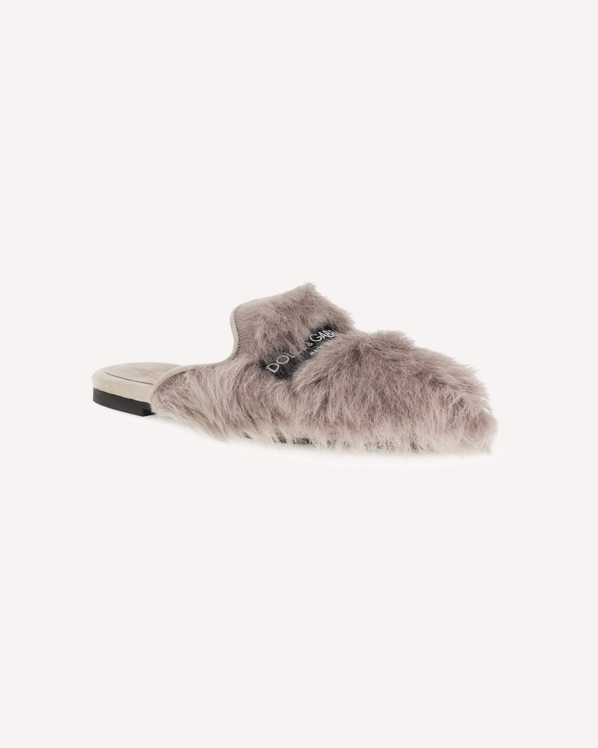 Dolce & Gabbana Sheepskin Mules Sandals - alternate view