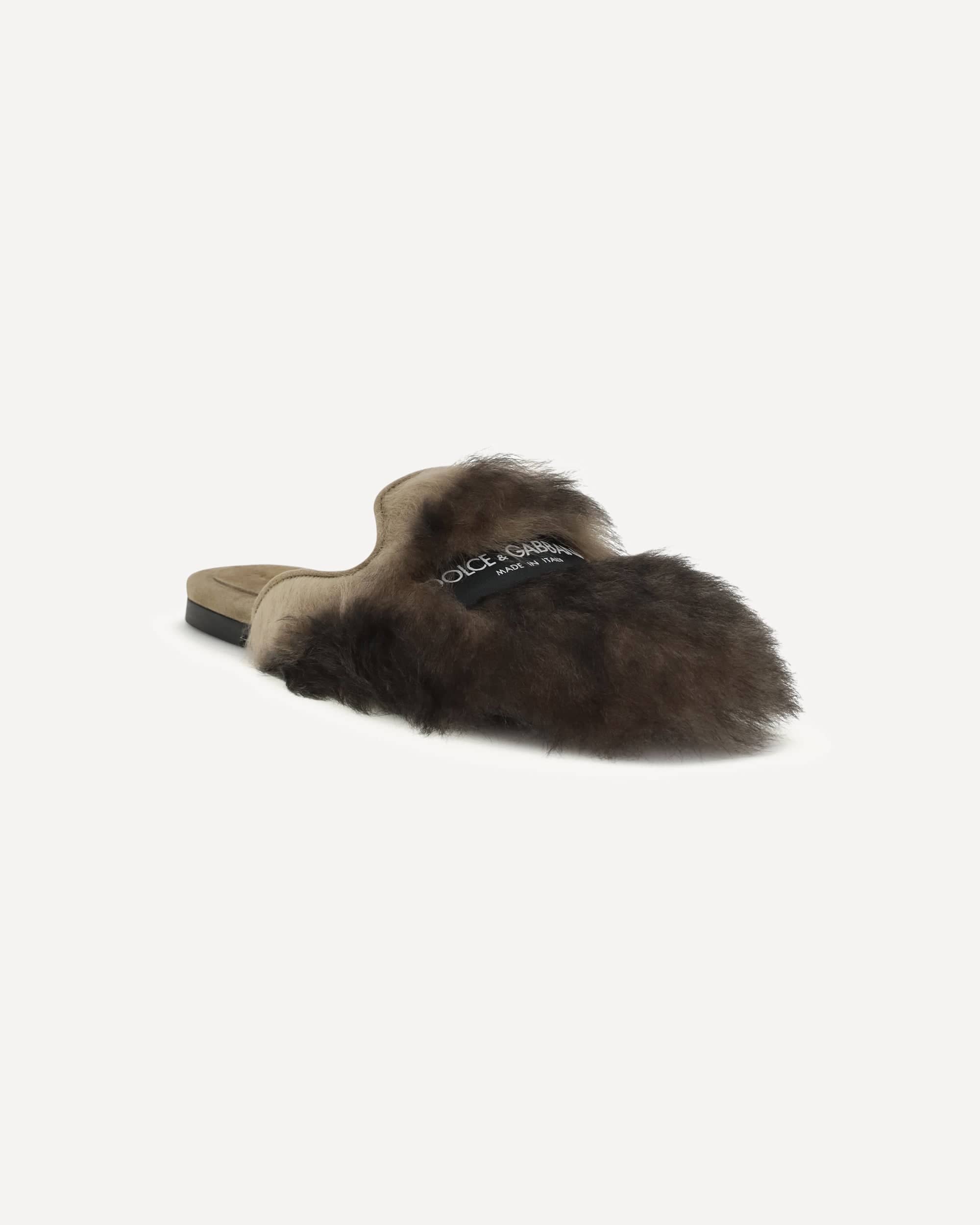 Dolce & Gabbana Sheepskin Mules Sandals - alternate view