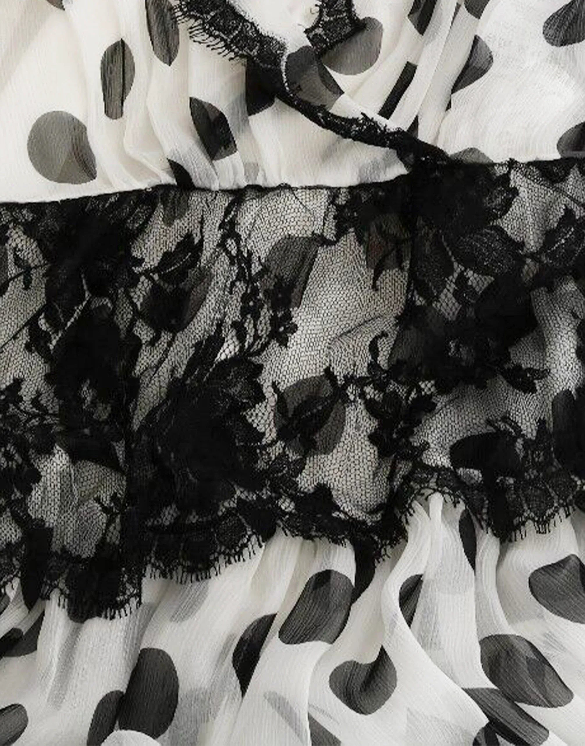 Dolce & Gabbana Sheer Lace Wrap Polka Dot Maxi Dress