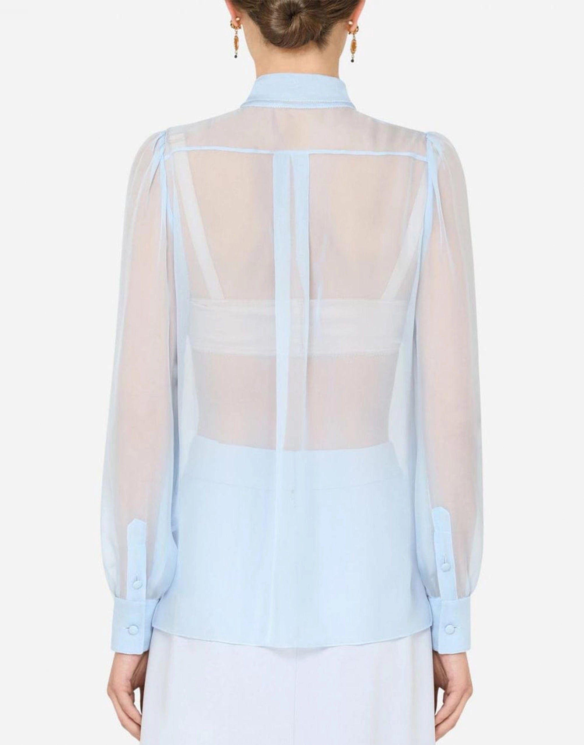 Dolce & Gabbana Sheer Silk Chiffon Shirt