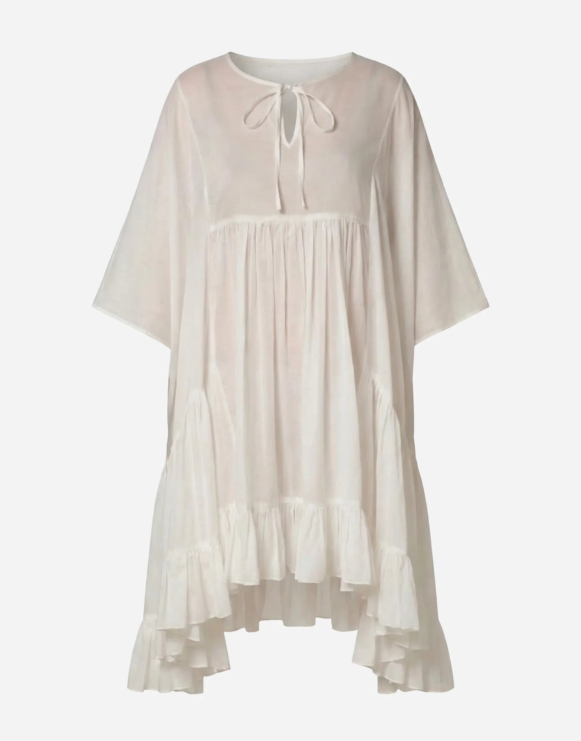 Dolce & Gabbana Sheer Silk Ruffle Dress