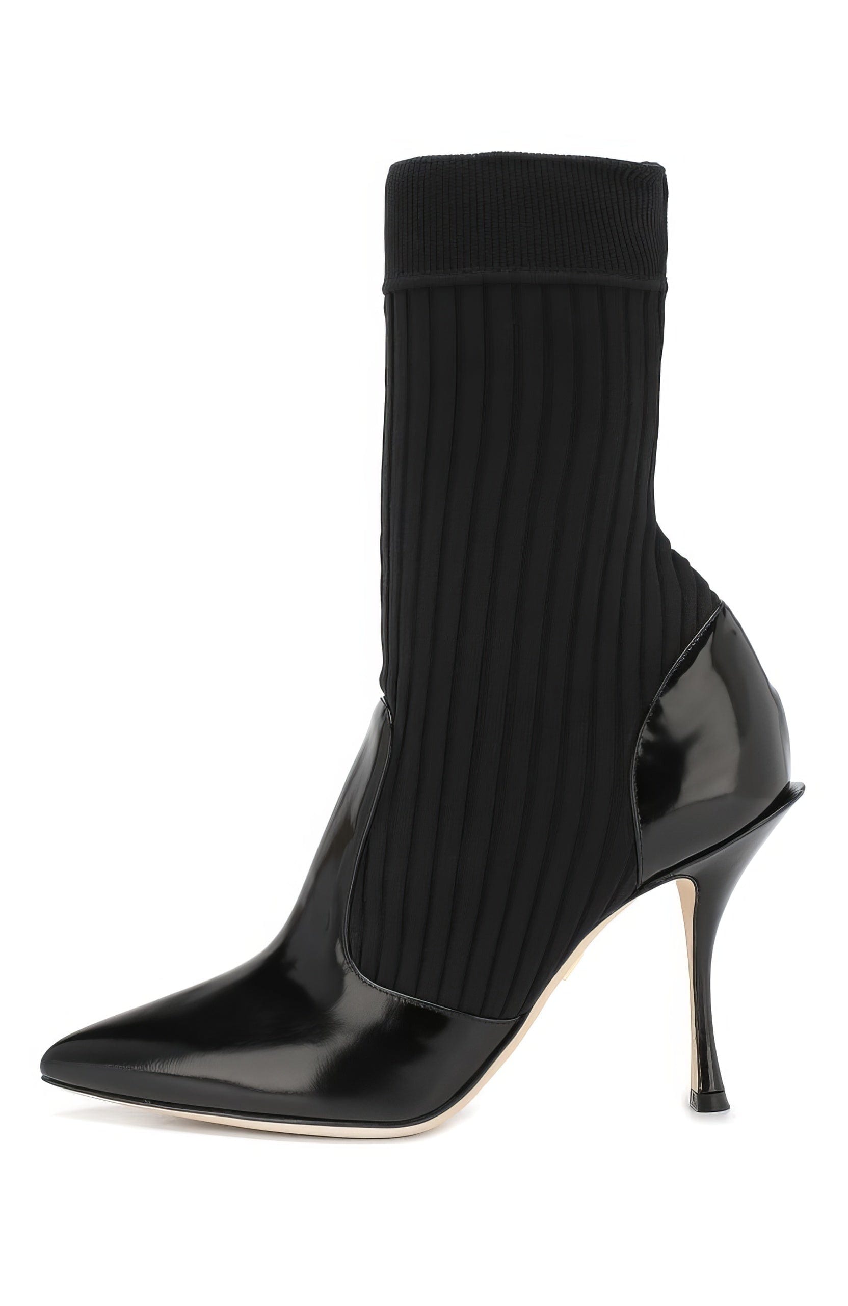 Dolce & Gabbana Shiny Calfskin Ankle Boots