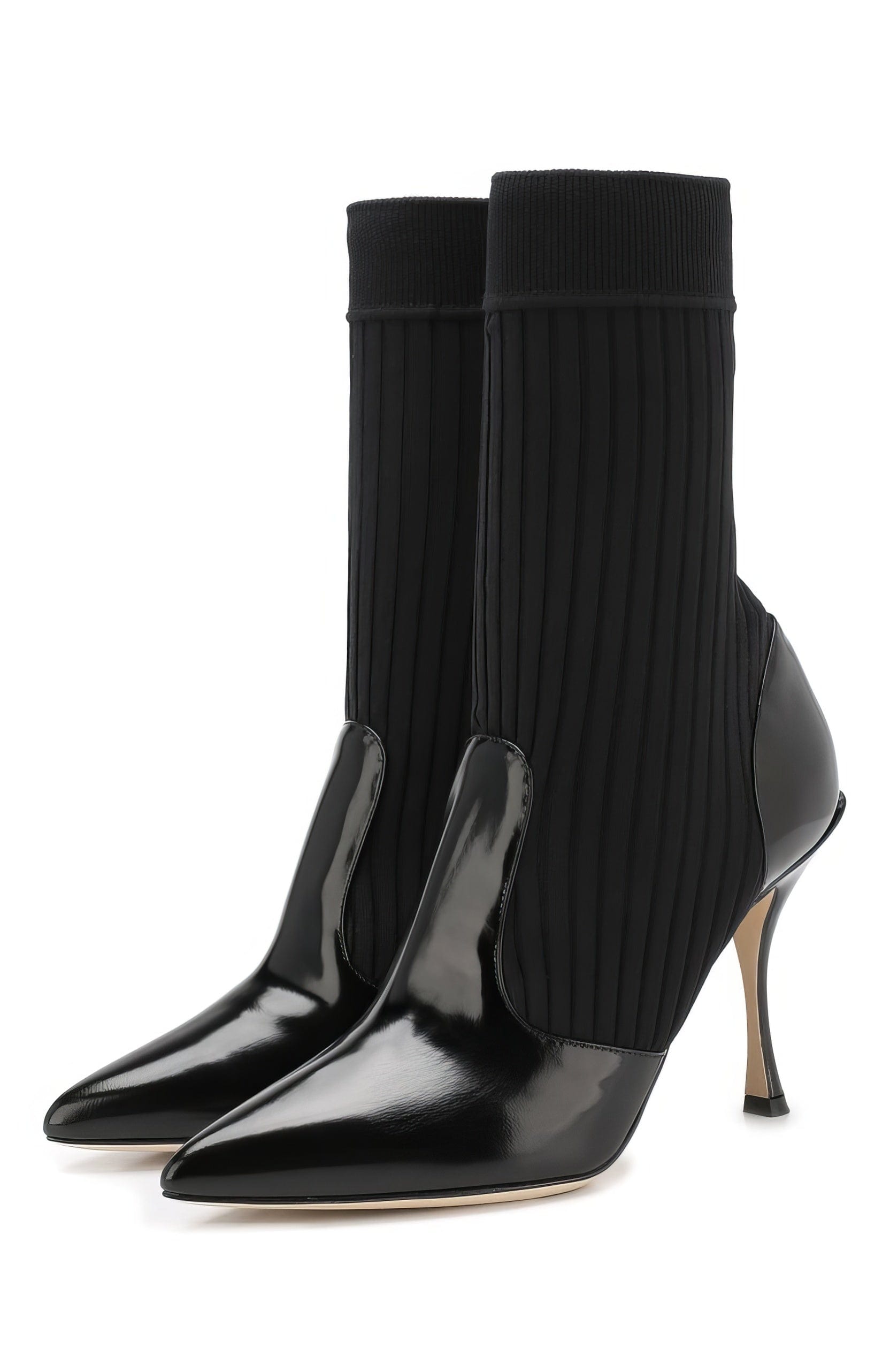 Dolce & Gabbana Shiny Calfskin Ankle Boots