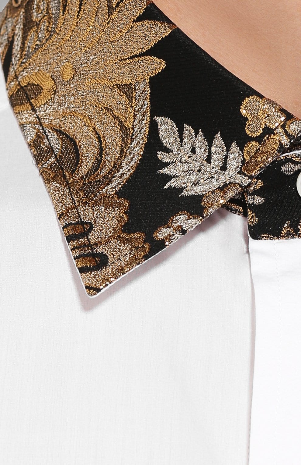 Dolce & Gabbana Shirt With Jacquard Collar