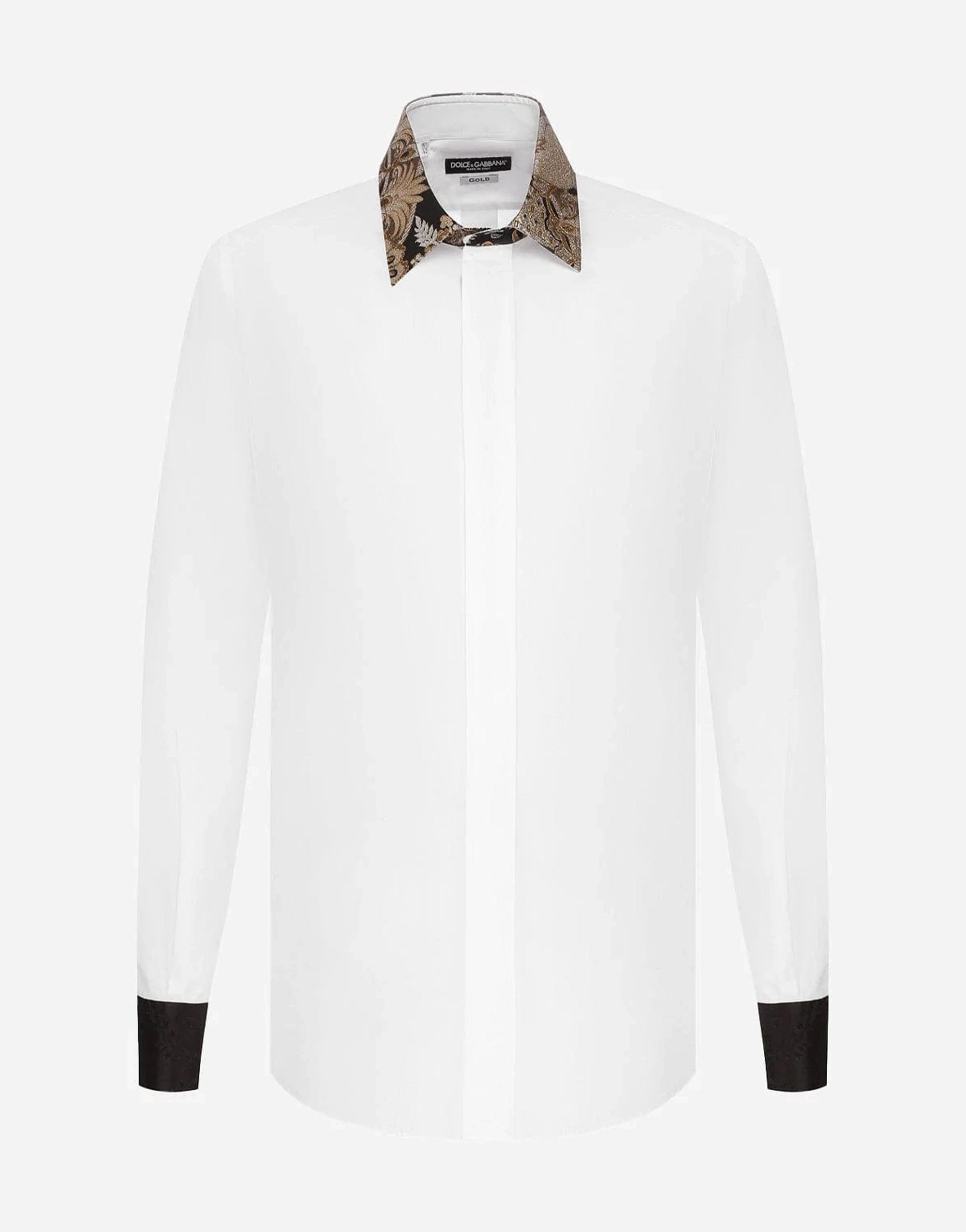 Dolce Gabbana Camisa con cuello jacquard Sendegaro BR