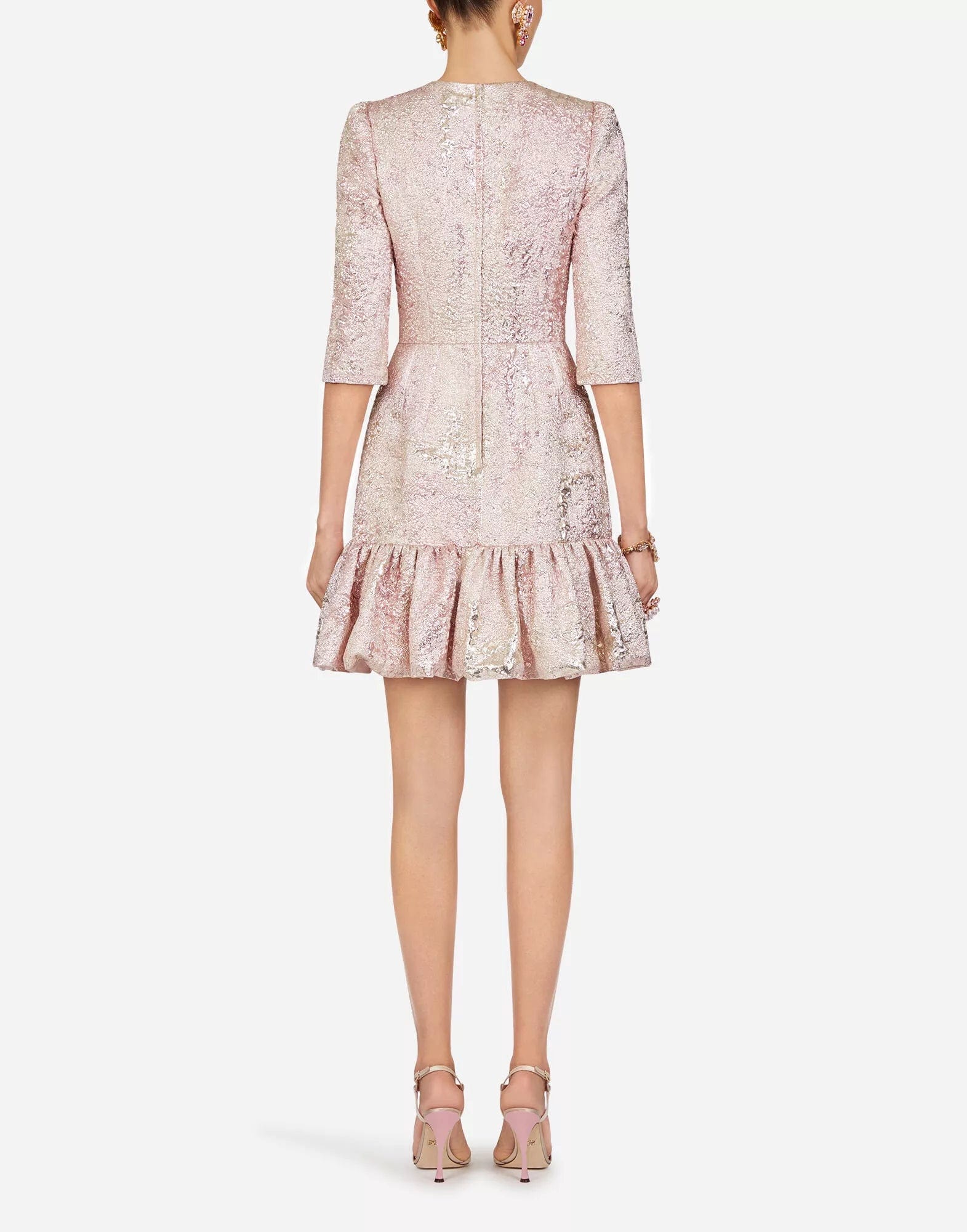 Dolce & Gabbana Short Lamé Jacquard Dress