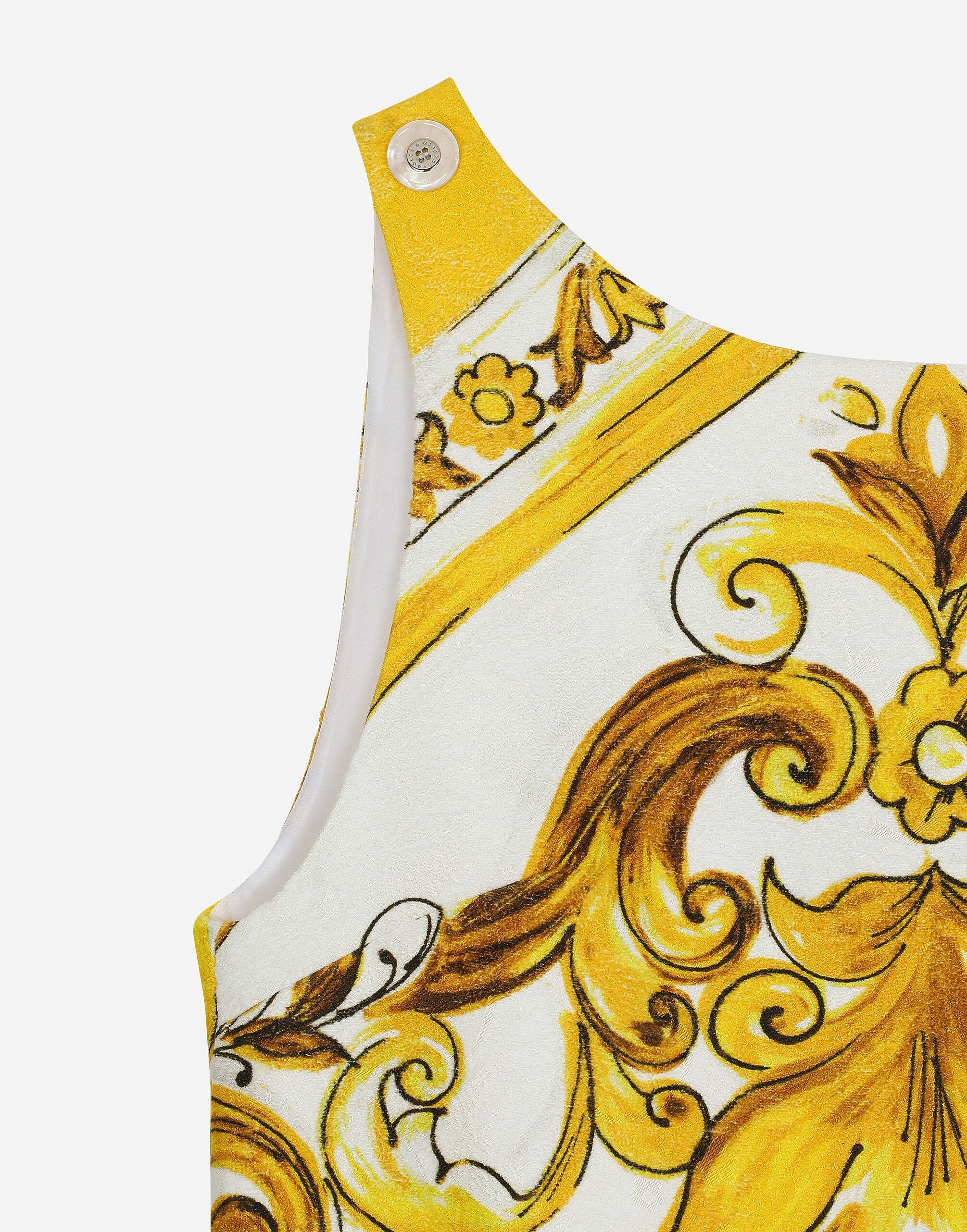 Dolce & Gabbana Short Majolica-Print Brocade Dress