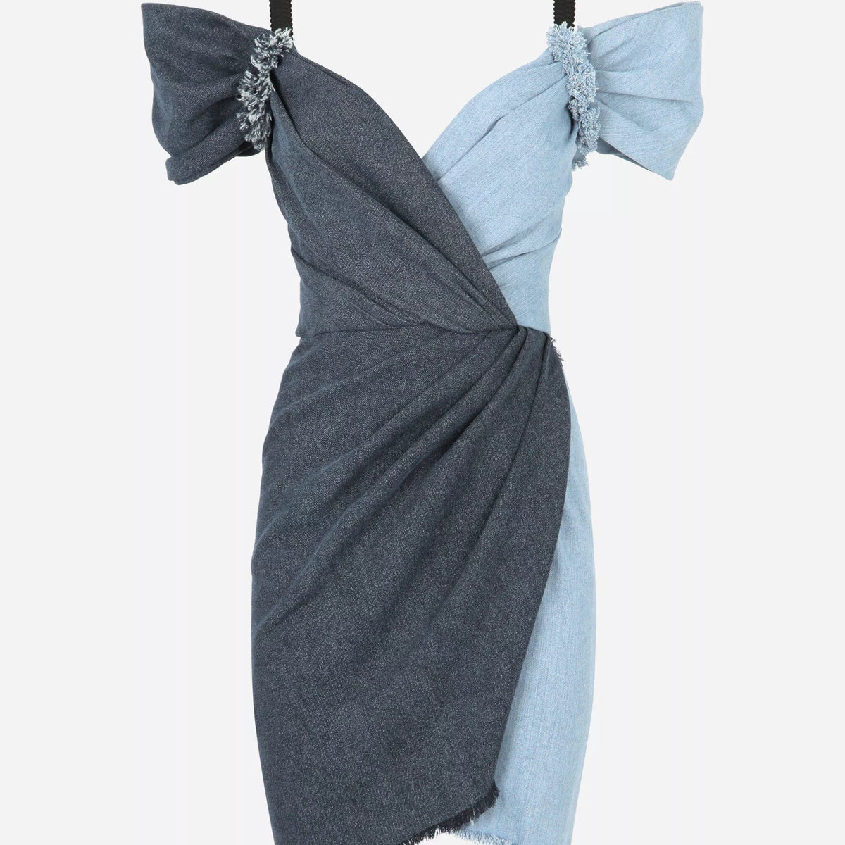 patchwork denim dress Patchwork Denim- Dress – Theluxelabel main image 1