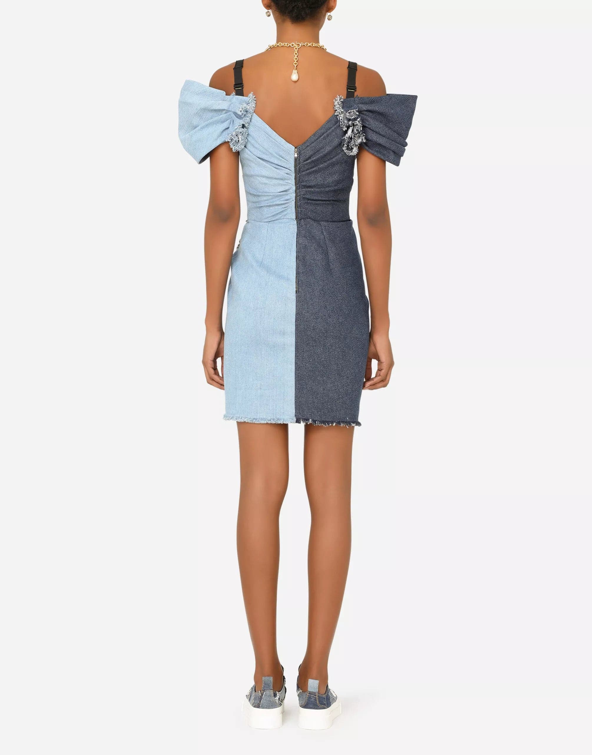 Dolce & Gabbana Short Patchwork Denim Dress