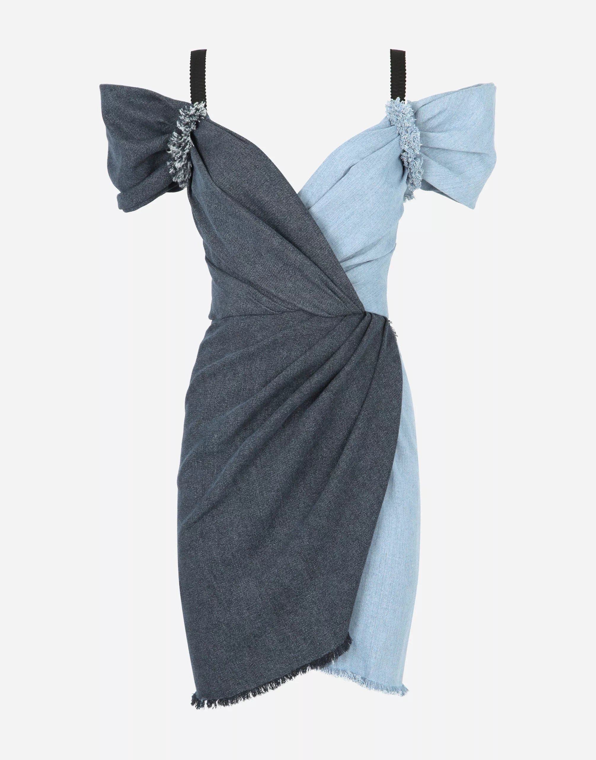 Dolce & Gabbana Short Patchwork Denim Dress